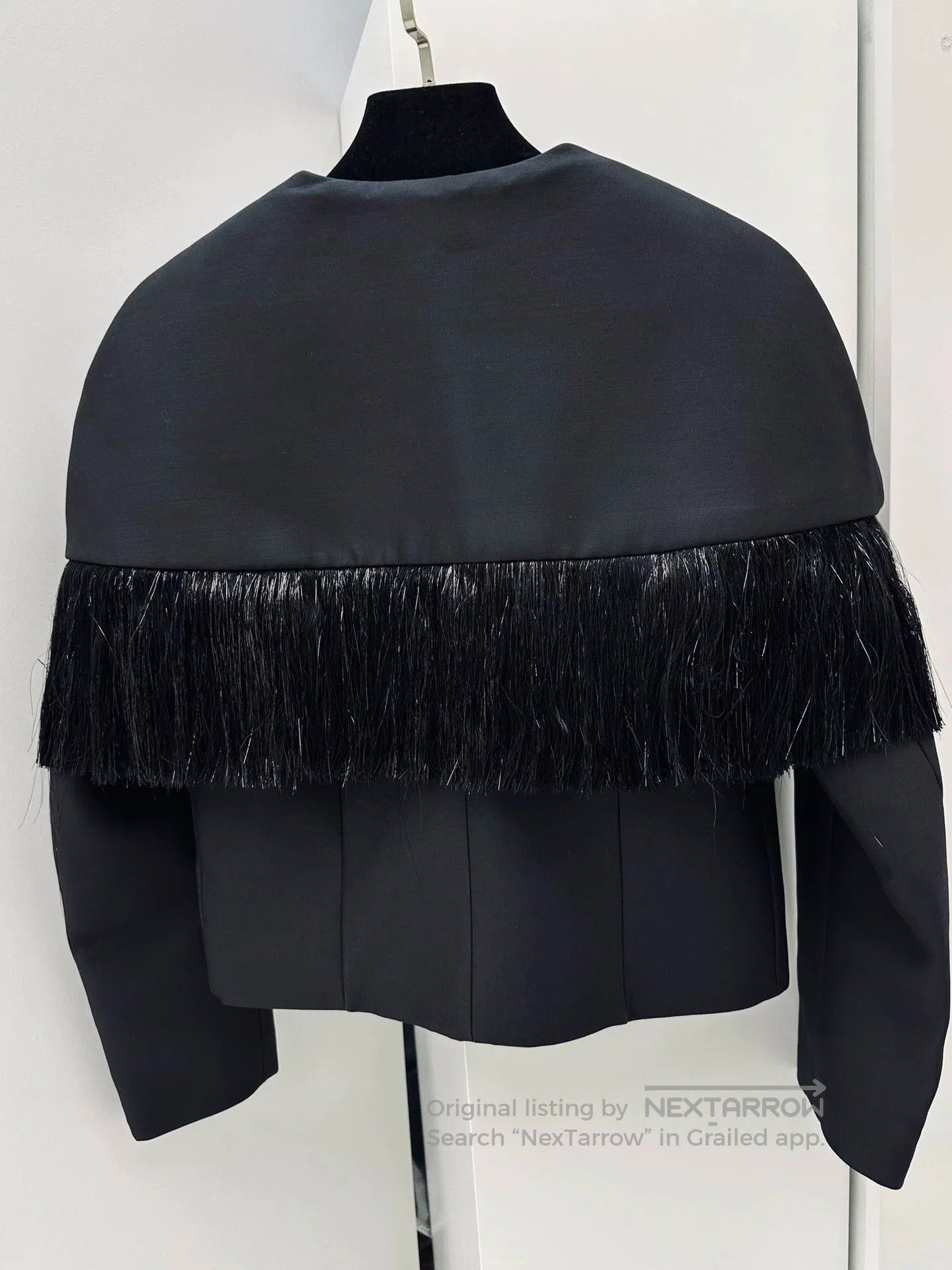 Loewe LOEWE Wool Silk Fringe Black Jacket. Size US S / EU 44-46 / 1 - 2 Thumbnail