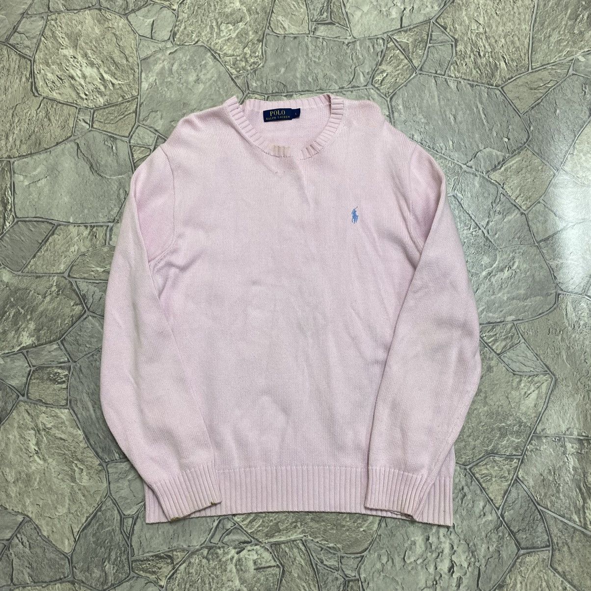 Polo Ralph Lauren Vintage Polo Ralph Lauren Sweater Knit Jumper Pink Size L Size US L / EU 52-54 / 3 - 1 Thumbnail