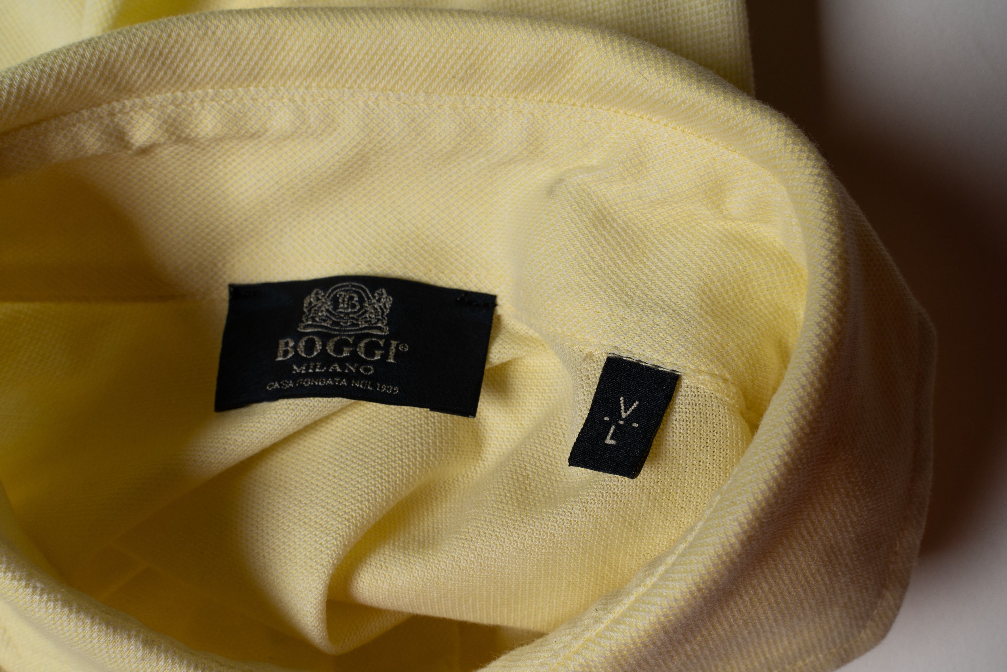 Boggi 🔵 BOGGI MILANO Yellow Cotton Button Up shirt Size US L / EU 52-54 / 3 - 9 Thumbnail