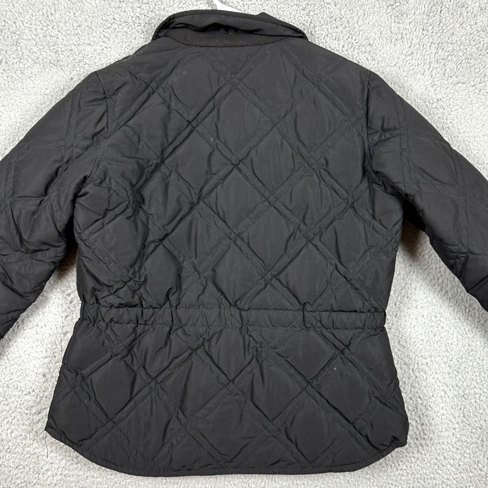 Eddie Bauer Eddie Bauer Jacket Goose Down Womens Medium Black Full Zip Quilted Pockets Zipper Front Button Snaps Size M / US 6-8 / IT 42-44 - 2 Thumbnail