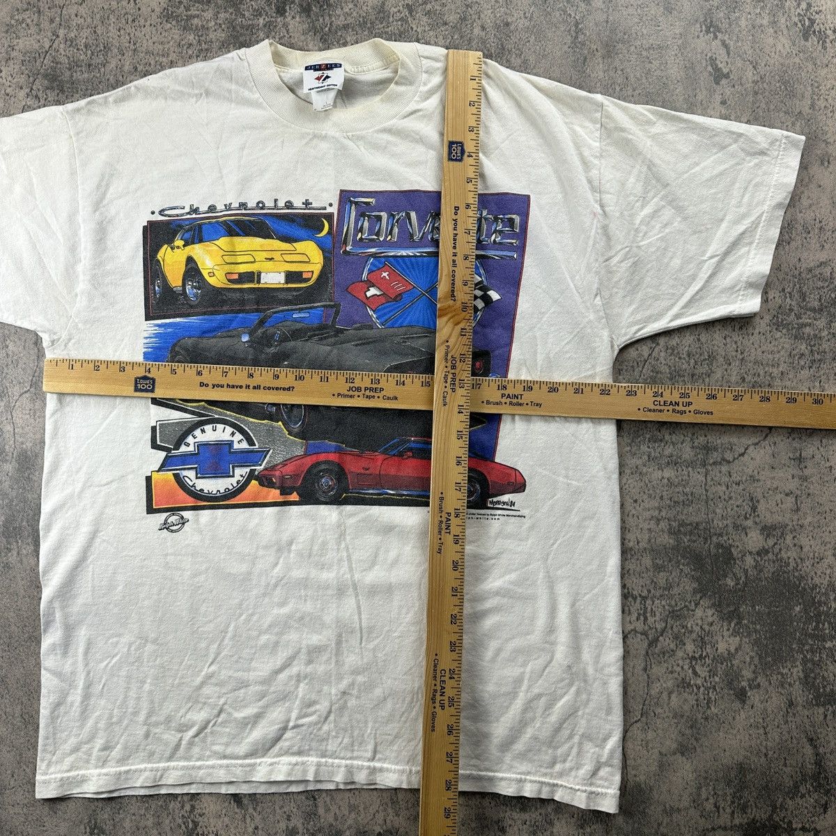 Chevrolet × Jerzees × Vintage Vintage 90s Chevrolet Corvette T Shirt Size US L / EU 52-54 / 3 - 7 Thumbnail