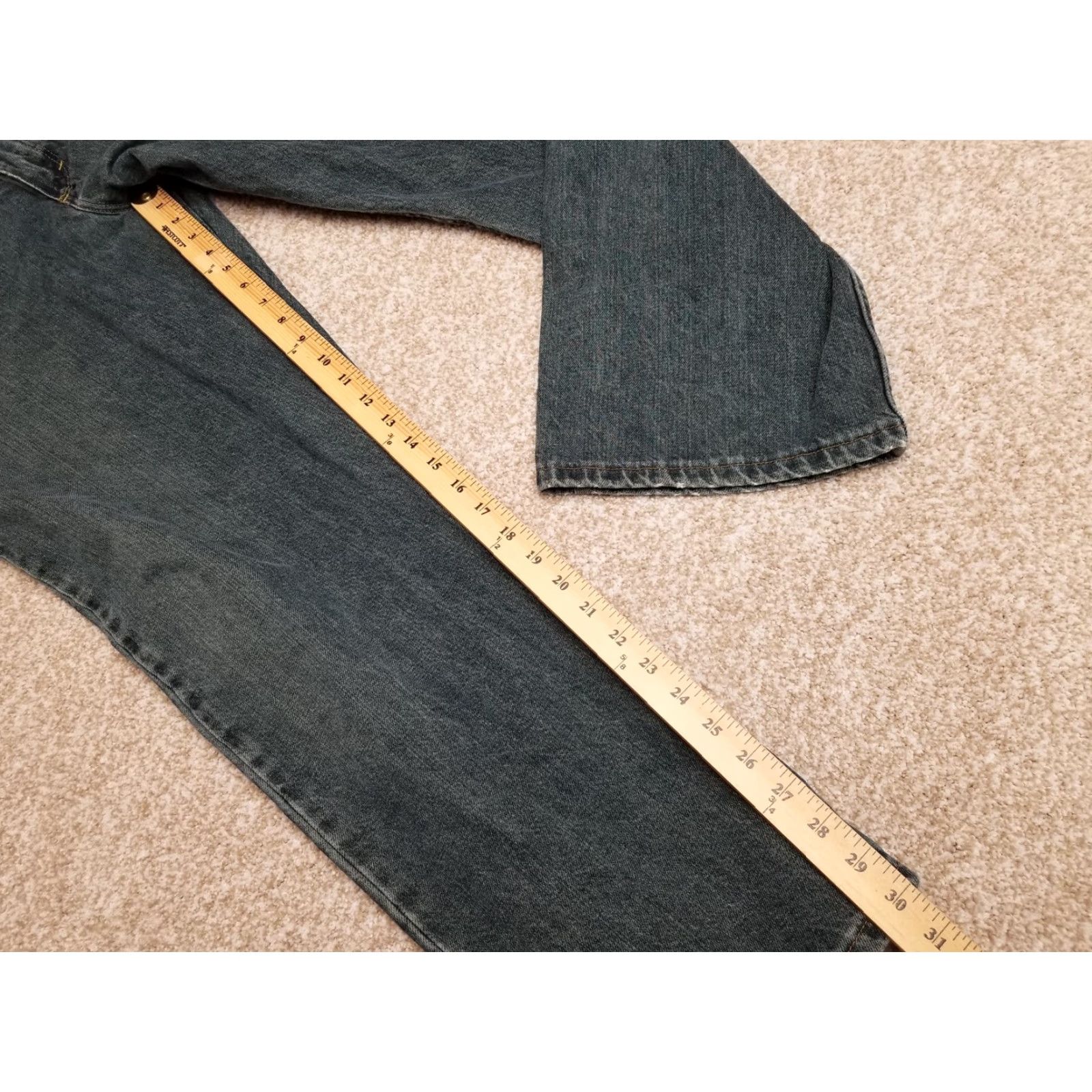 Wrangler Wrangler Jeans Mens 40x32 Blue Denim Premium Quality 100% Cotton Ranch Farm Work Jeans 40 Regular Blue 90s American USA Mens Size US 40 / EU 56 - 7 Thumbnail