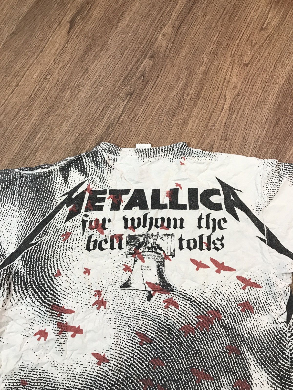 Metallica × Vintage Vintage Metallica All Print Over White Tee (Korn) Size US L / EU 52-54 / 3 - 5 Thumbnail