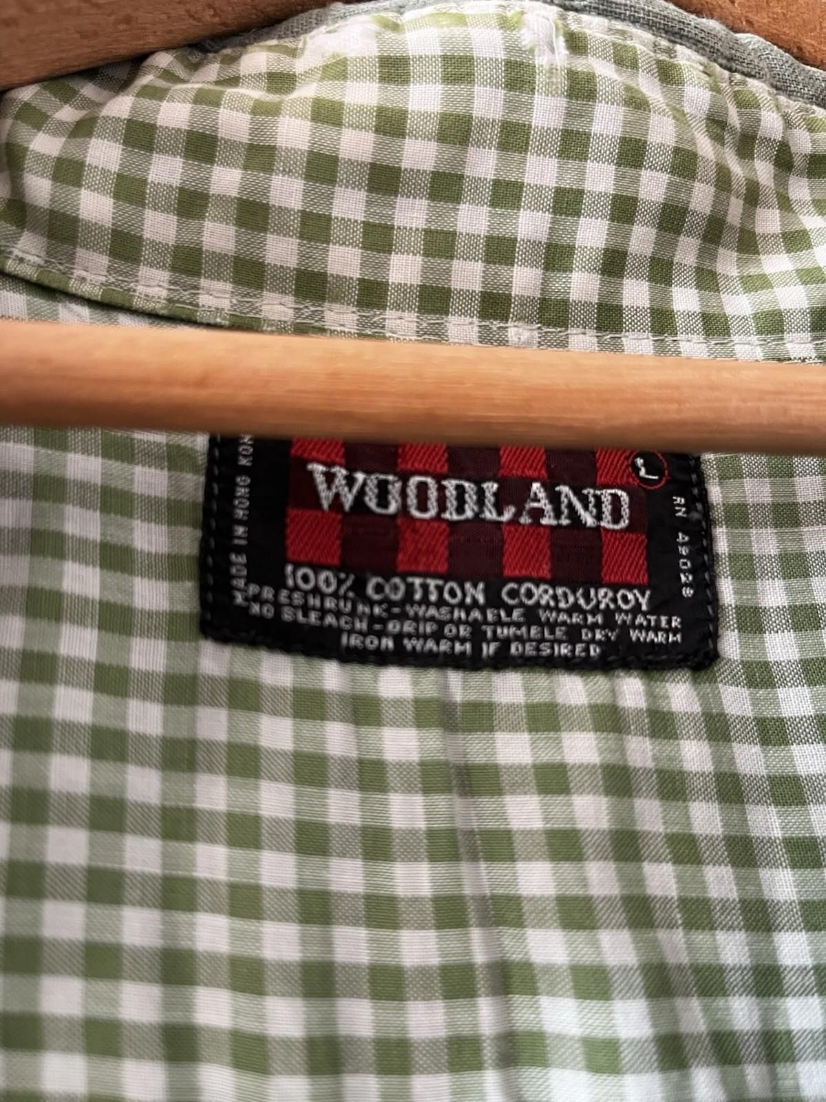 Woodlands VTG 70s WOODLAND Corduroy Flannel Green Gingham Lined Men L Size US L / EU 52-54 / 3 - 4 Thumbnail