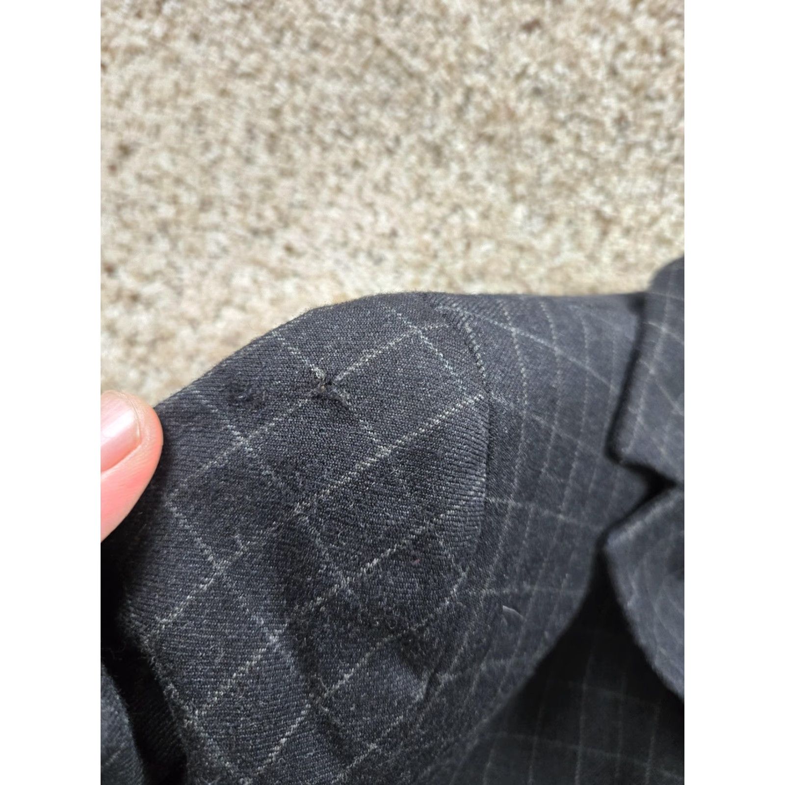 Ralph Lauren Lauren Ralph Lauren Blazer Womens 6P Gray Plaid Wool Petite Suit Jacket Size M / US 6-8 / IT 42-44 - 7 Thumbnail