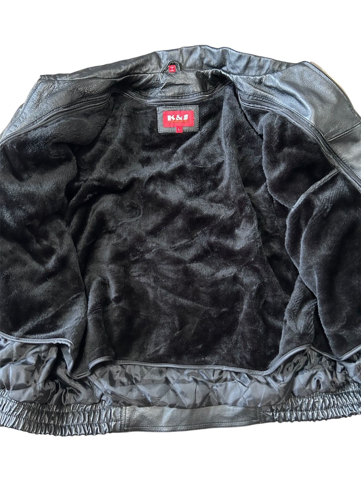 Vintage Vintage 90s K&S Unique U.S Air Force Leather Bomber Jacket Size US L / EU 52-54 / 3 - 3 Thumbnail