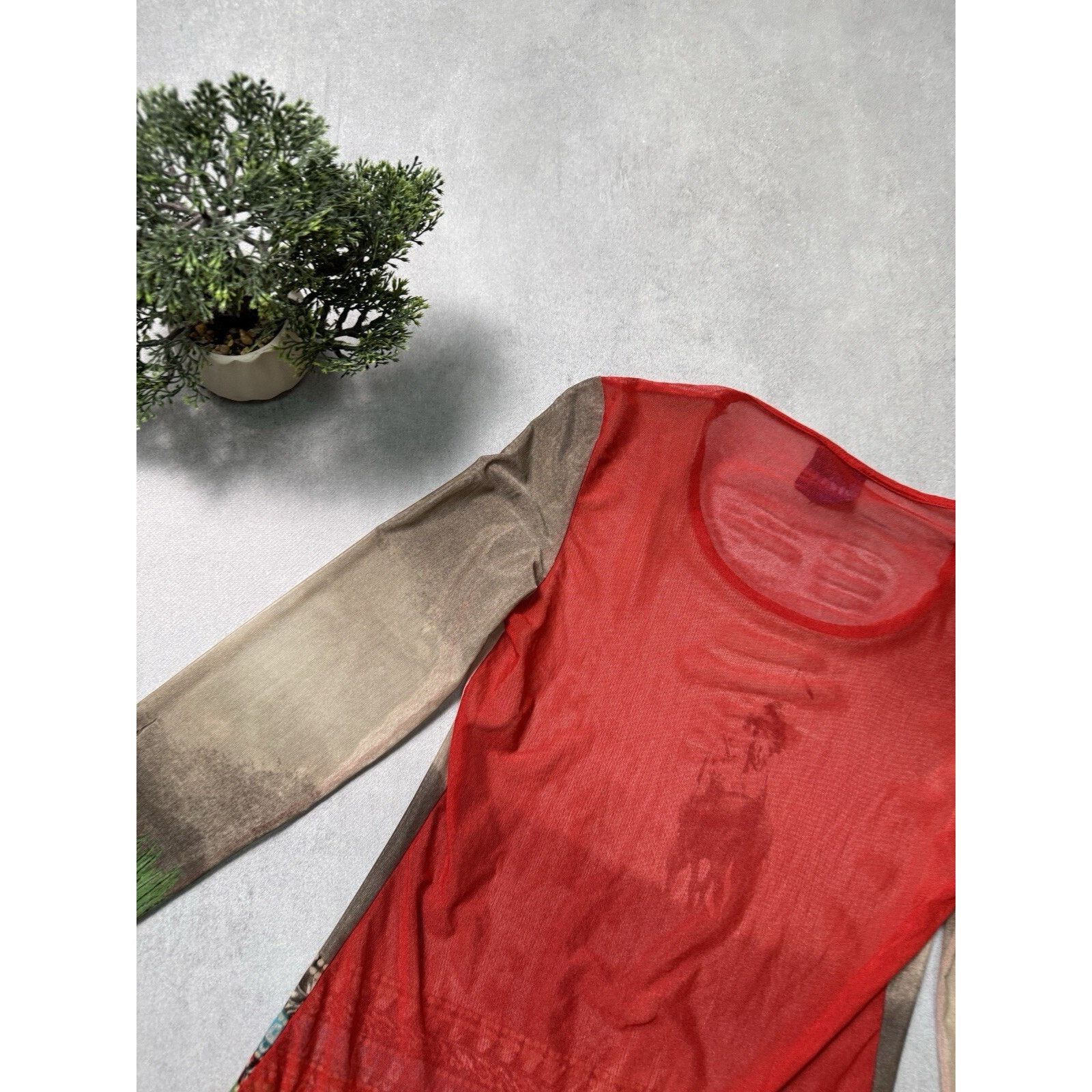 Kenzo × Vintage Vintage 90s Kenzo Jeans Blouse Indian Horse Rider Mesh Size L / US 10 / IT 46 - 12 Thumbnail