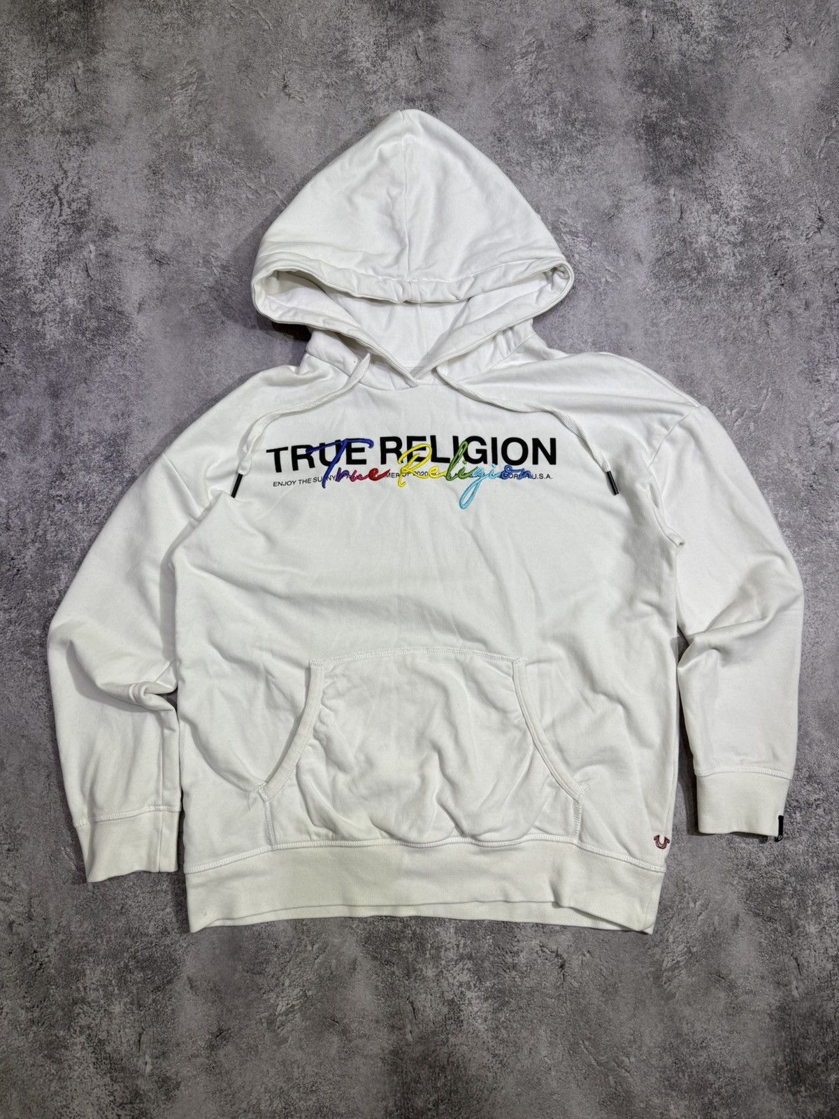 True Religion × Vintage True Religion Big Logo Hoodie Size US M / EU 48-50 / 2 - 1 Thumbnail
