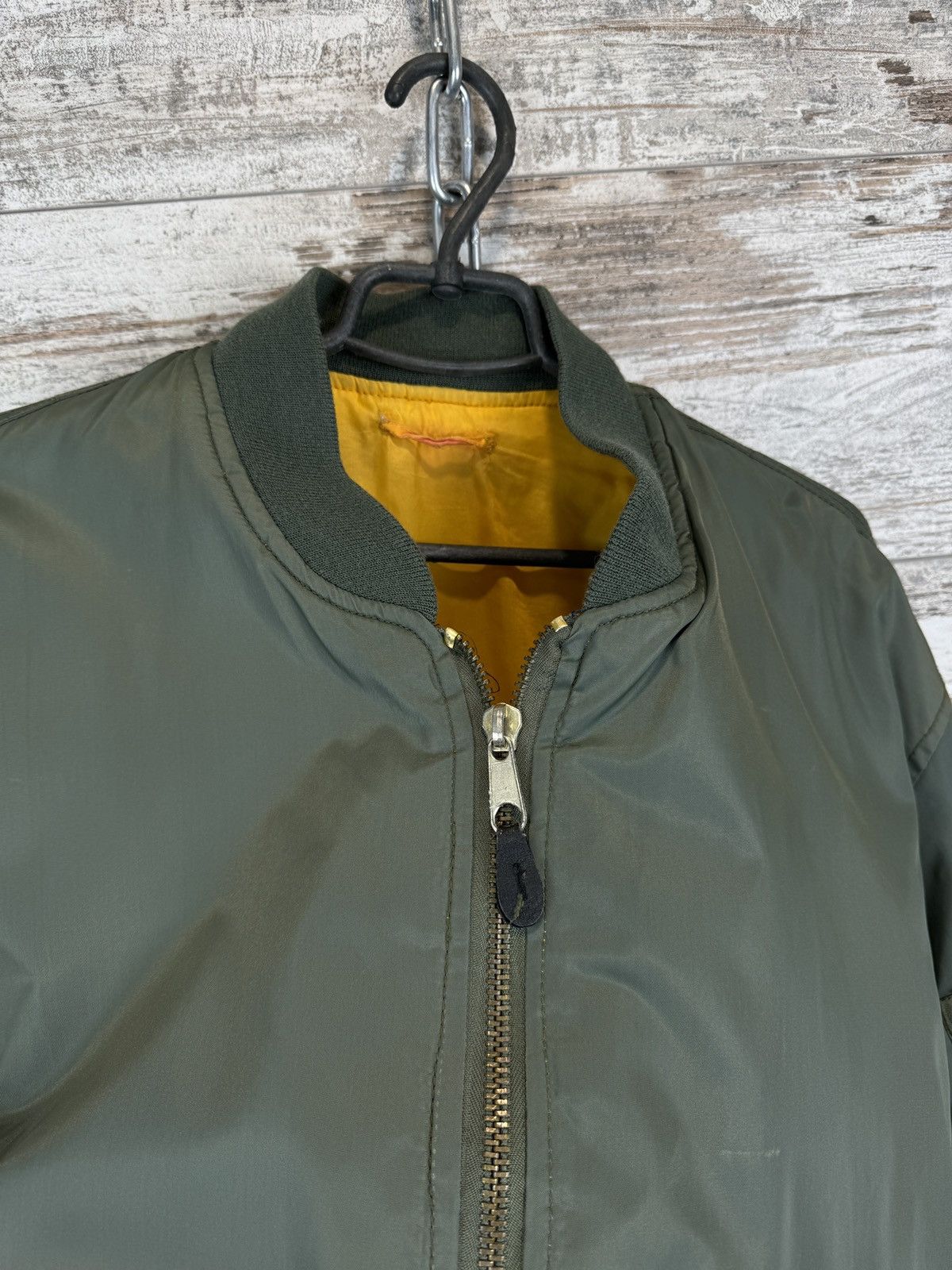 Other Mens Ma1 Flyer Vintage Nylon Bomber Jacket Boxy Fit Oversize Size US XXL / EU 58 / 5 - 7 Thumbnail
