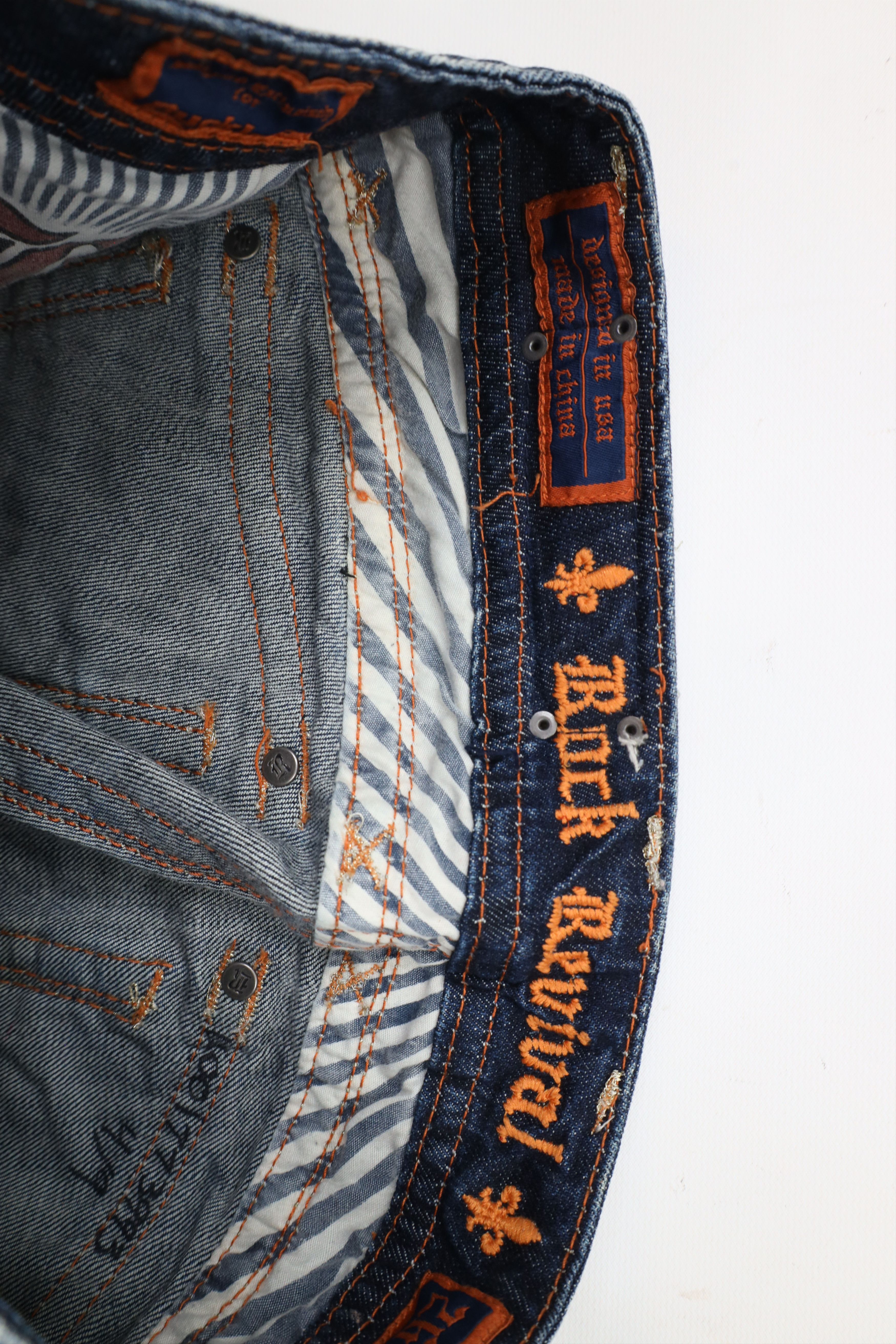 Rock Revival × Vintage Rock Revival Fleur de Lis Gwen Skinny Denim Jeans Blue Size 26" / US 2 / IT 38 - 7 Thumbnail