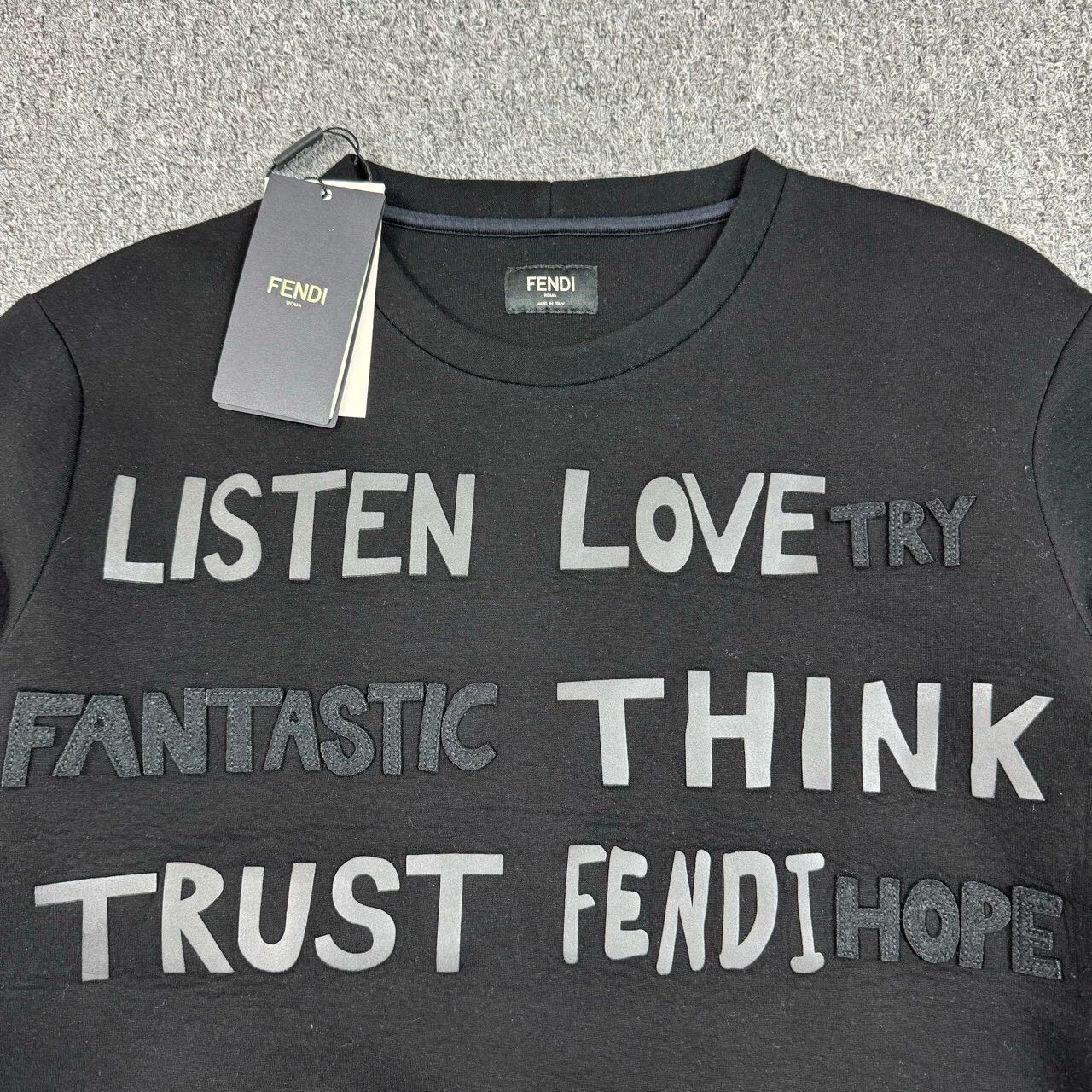 Fendi Fendi black logo print sweatshirt 48 Size XL / US 12-14 / IT 48-50 - 3 Thumbnail