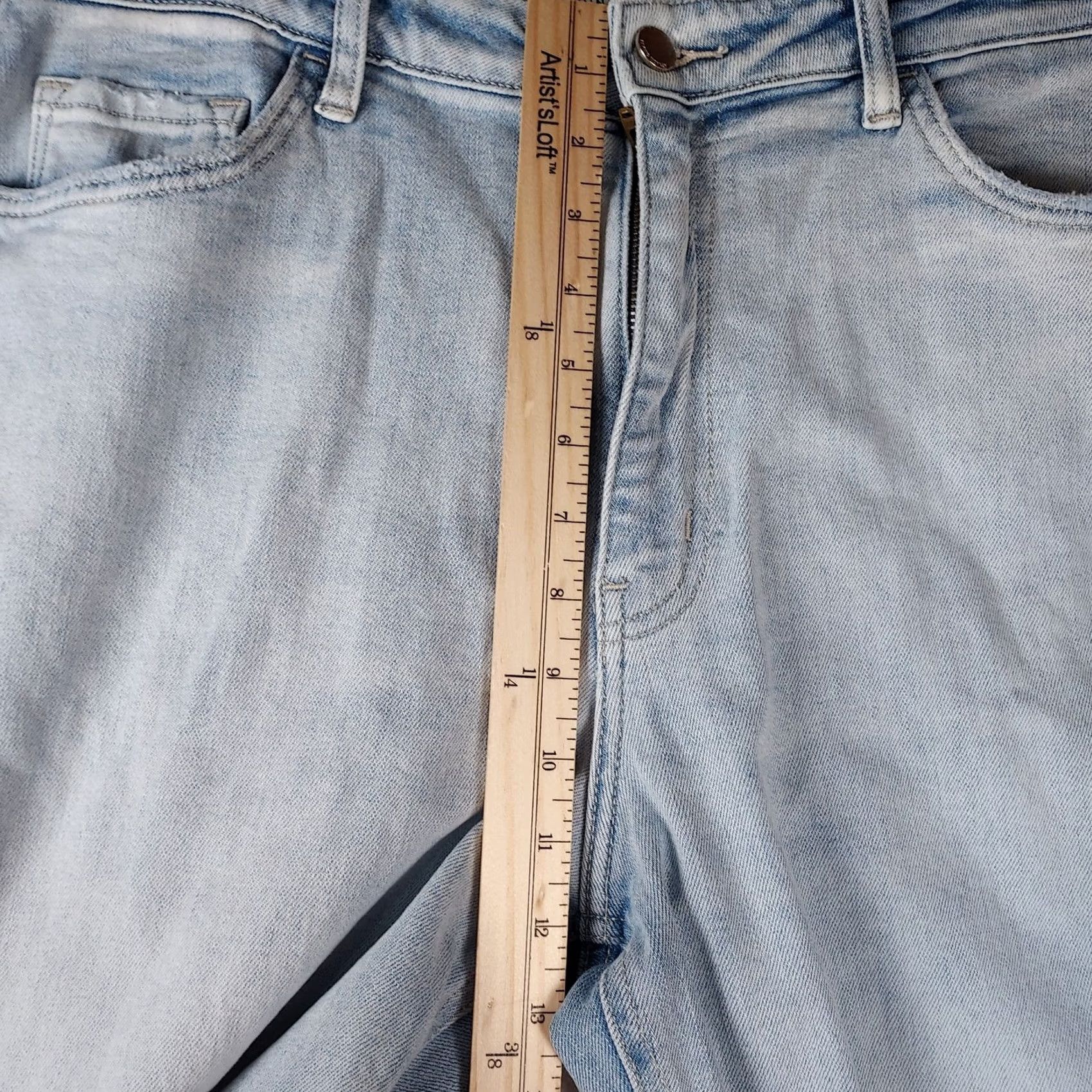 Vintage Flying Monkey Women’s Jeans Size 31 Light Wash Denim 5-Pocket Stretch Cotton Straight Size 24" / US 00 / IT 34 - 5 Thumbnail