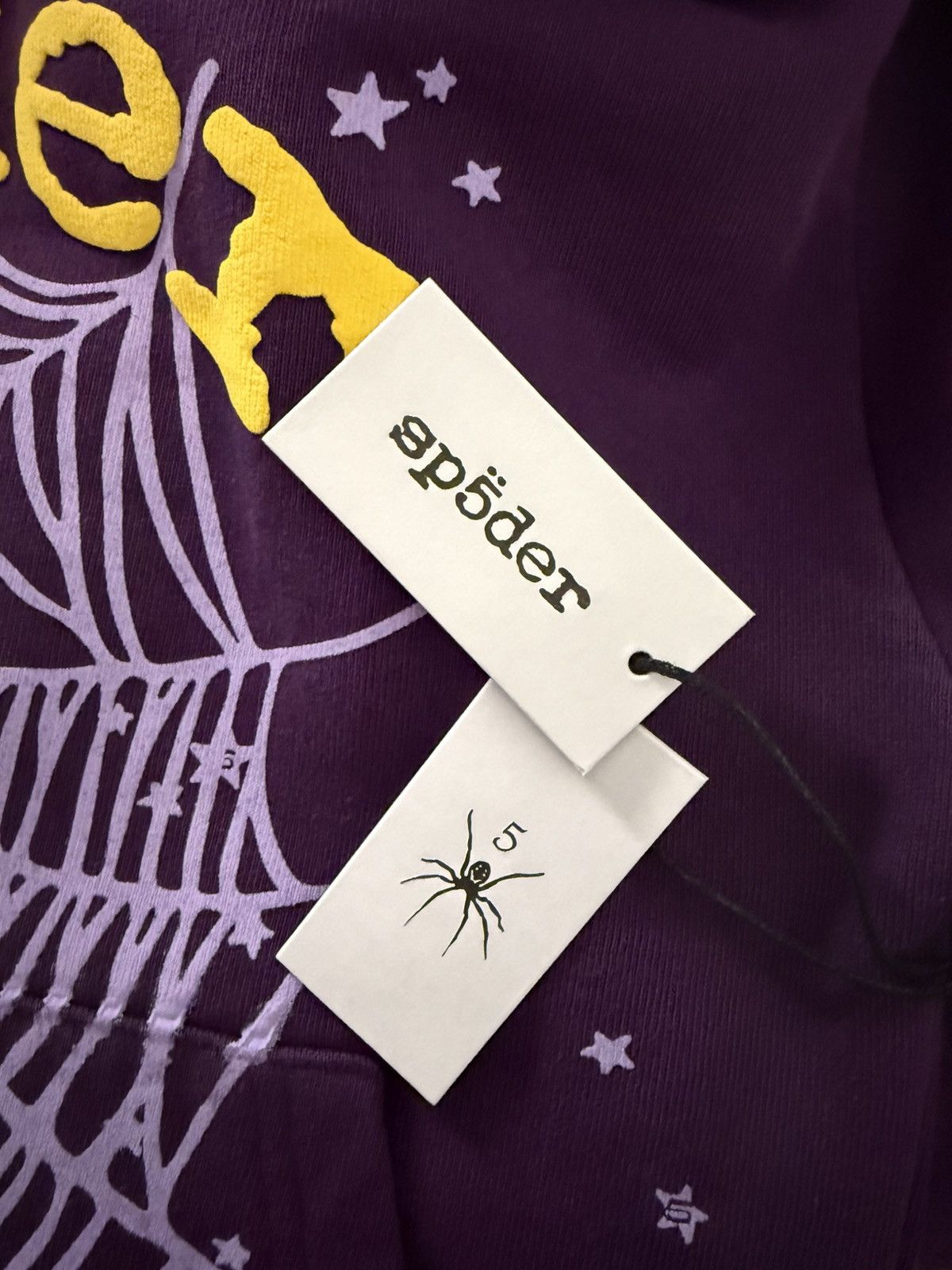 Sp5der Sp5der Purple Star OG Web V2 Hoodie XS Size US XS / EU 42 / 0 - 4 Thumbnail