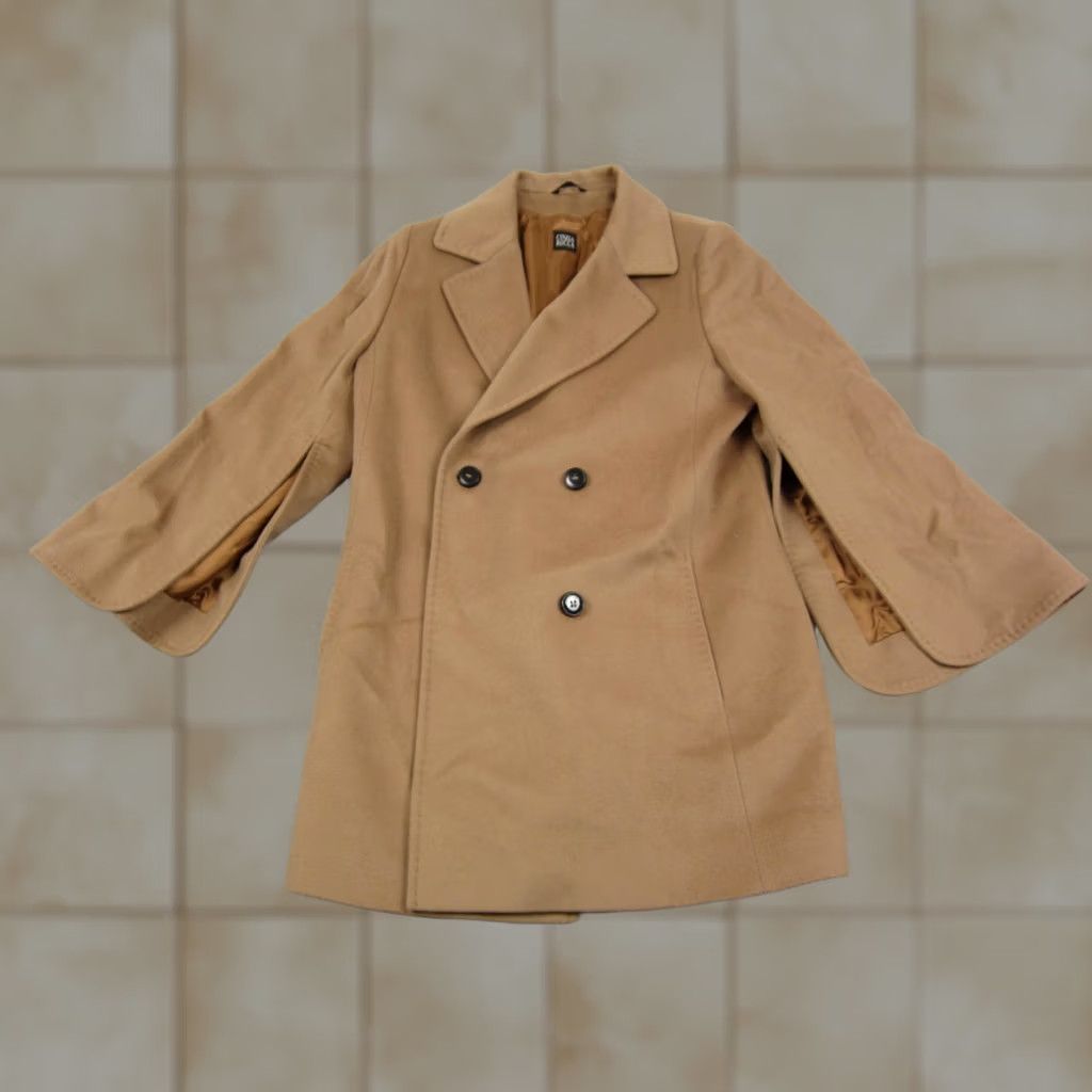 Cinzia Rocca Cinzia Rocca Peacoat Double Breasted Pure Virgin Wool Brown Womens Size 10 Size L / US 10 / IT 46 - 1 Thumbnail