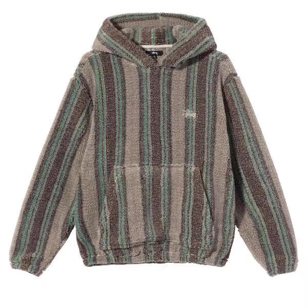 Stussy Stussy Unisex Stussy Stripe Sherpa Hoodie Ｑ22 Size US M / EU 48-50 / 2 - 1 Thumbnail