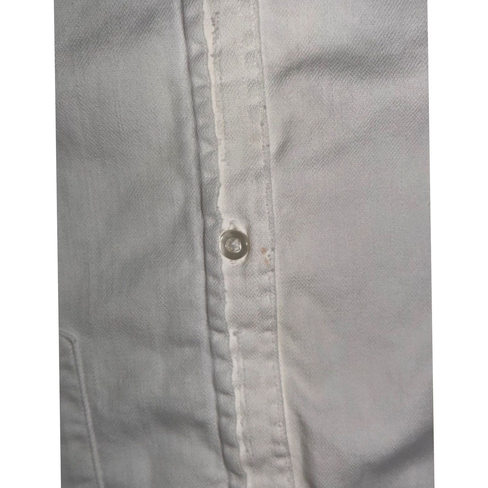 Frank & Eileen VINTAGE Frank & Eileen Luke White Distressed Raw Hem Button Down Shirt White Men 2XL Size US XXL / EU 58 / 5 - 3 Thumbnail