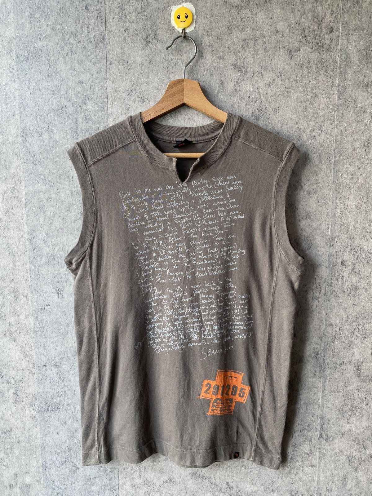291295=Homme 295291=Homme Japan Poem Design Sleeveless Shirt Size US M / EU 48-50 / 2 - 2 Thumbnail