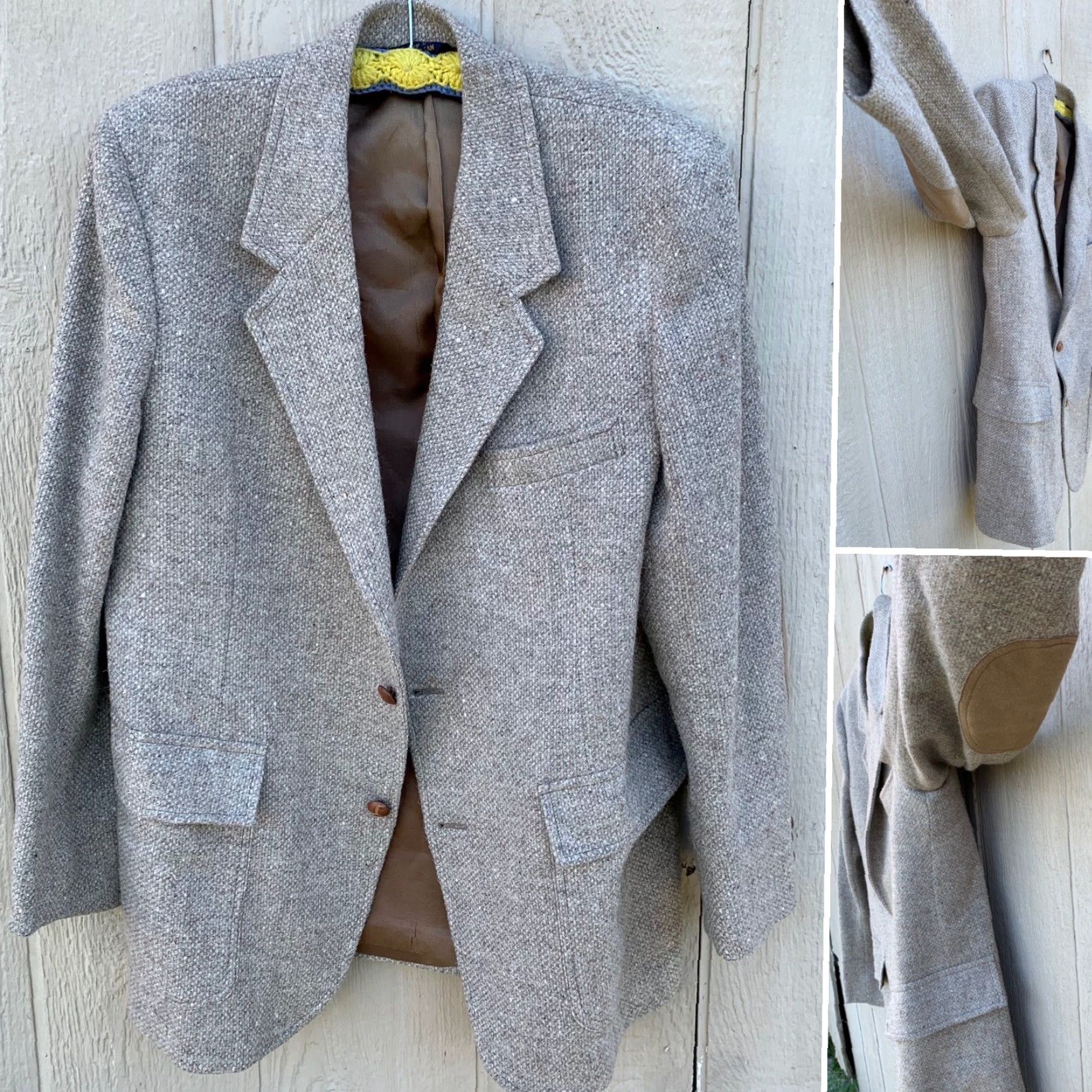 Pendleton VINTAGE Pendleton 100% virgin wool blazer Mens 42 Tweed Beige Jacket Notes: See Pics Size 42R - 3 Thumbnail