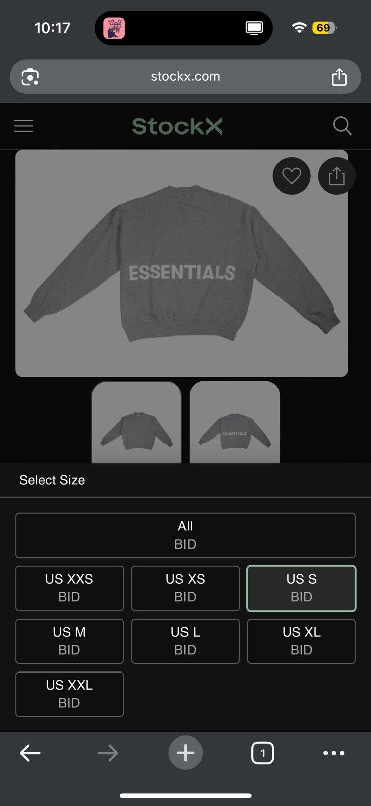 Fear of God OG Fear of God Essentials Graphic Crewneck Grey SZ Small🔥 Size US S / EU 44-46 / 1 - 13 Thumbnail