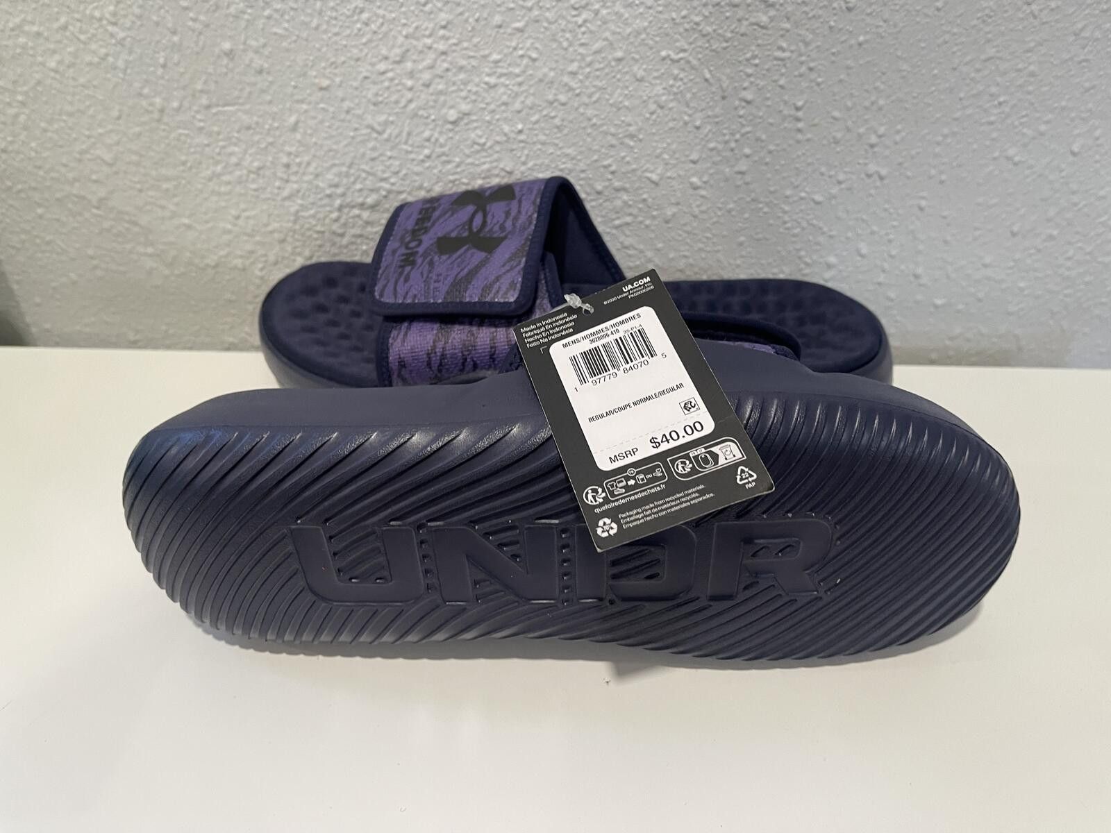 Under Armour Under Armour Ignite Pro 8 Freedom Purple Slide Sandals Size US 11 / EU 44 - 4 Thumbnail