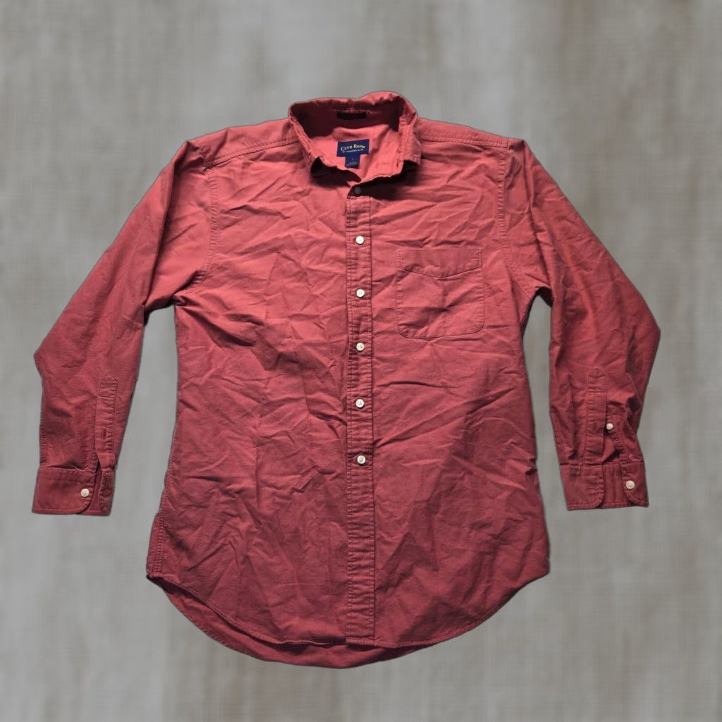 Club Room Club Room Shirt Men Adult Size S Red Solid Button-Up Long Sleeve Casual Button-Down Collar Button-Up Shirt Mens Size US S / EU 44-46 / 1 - 1 Thumbnail