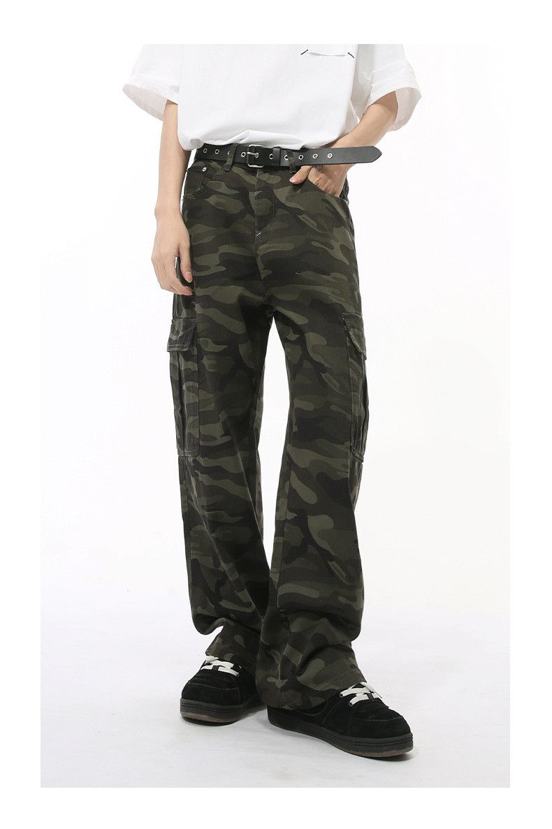 Japanese Brand × Vintage High street cleanfit camouflage pocket workwear washed jeans Size US 32 / EU 48 - 1 Thumbnail