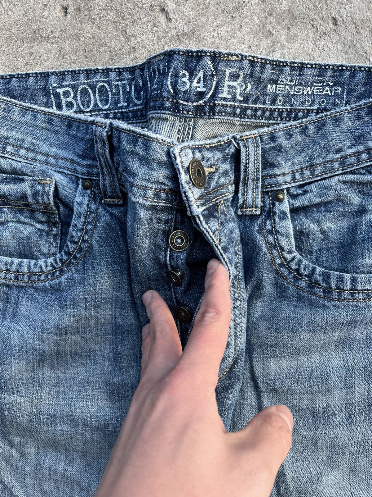 20471120 × If Six Was Nine × Le Grande Bleu (L.G.B.) Jeans Dirty Pants Faded Crash Denim Thrashed Y2K Distressed Size US 34 / EU 50 - 5 Thumbnail