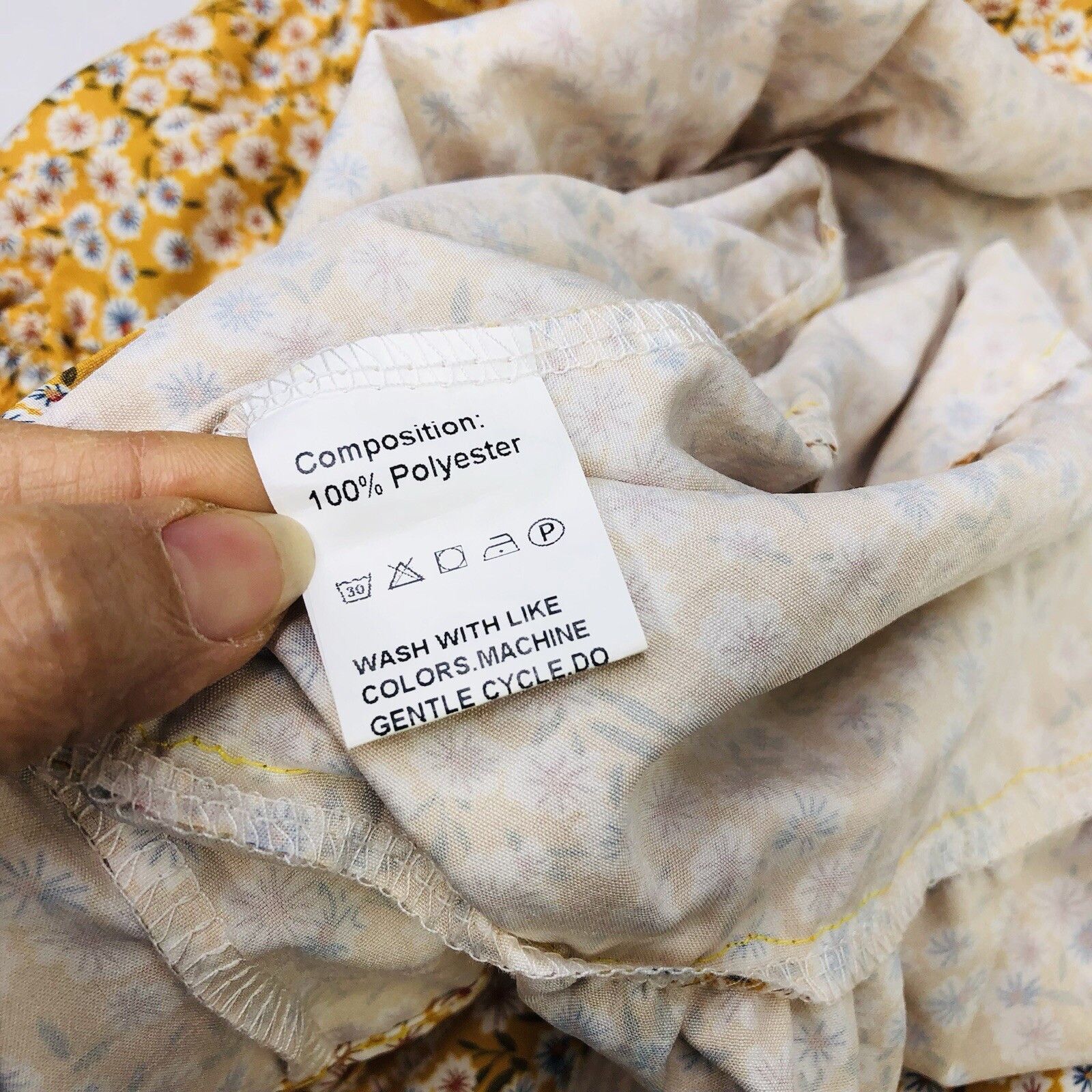 Other Womens Teen Tired Yellow Floral Print Skirt Sz S Elastic Size 27" / US 4 / IT 40 - 10 Thumbnail