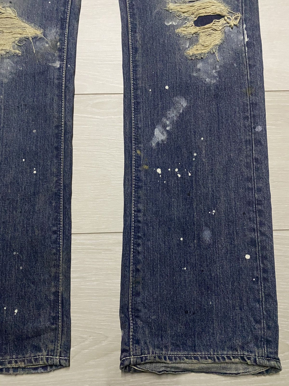Murder License Vintage Murder License Paint Splatter Distressed Slim Jeans Size US 36 / EU 52 - 10 Thumbnail