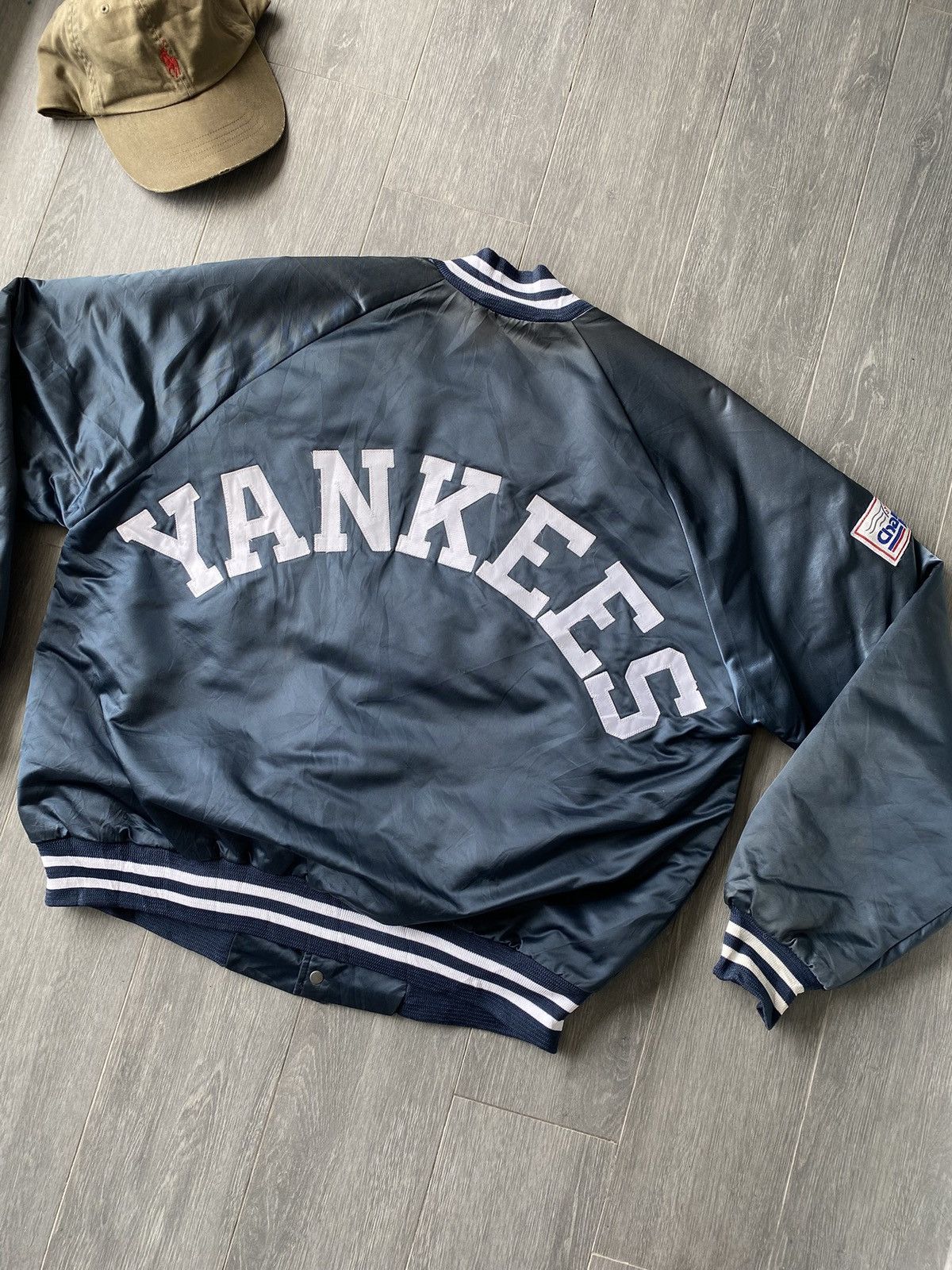 Chalk Line × New York Yankees × Vintage Rare Vintage 90’s Chalk Line NY Yankees Satin Bomber Jacket Size US L / EU 52-54 / 3 - 2 Thumbnail