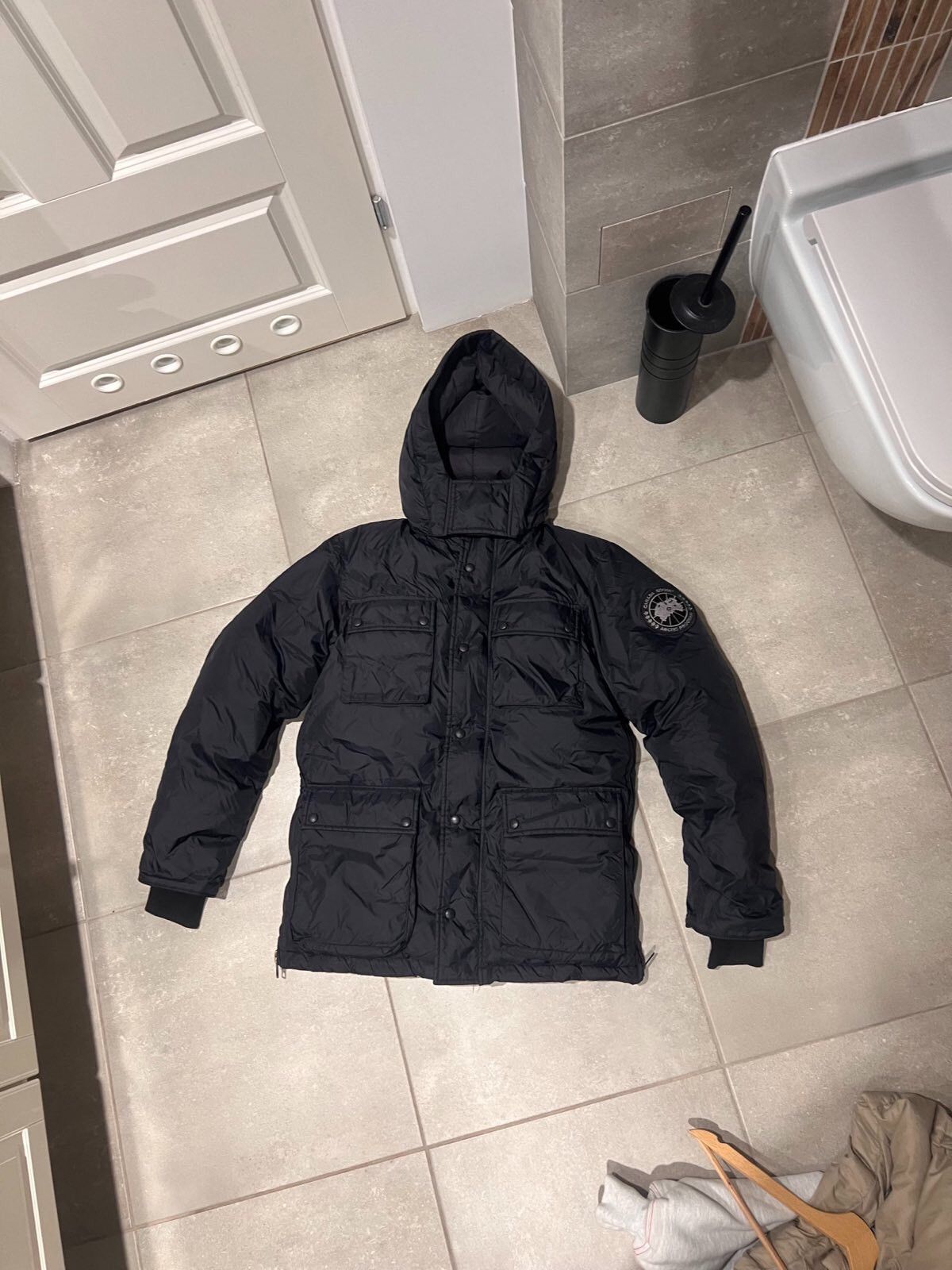 image of Canada Goose Black Label Big Logo Puffer Jacket Parka, Men's (Size Medium)