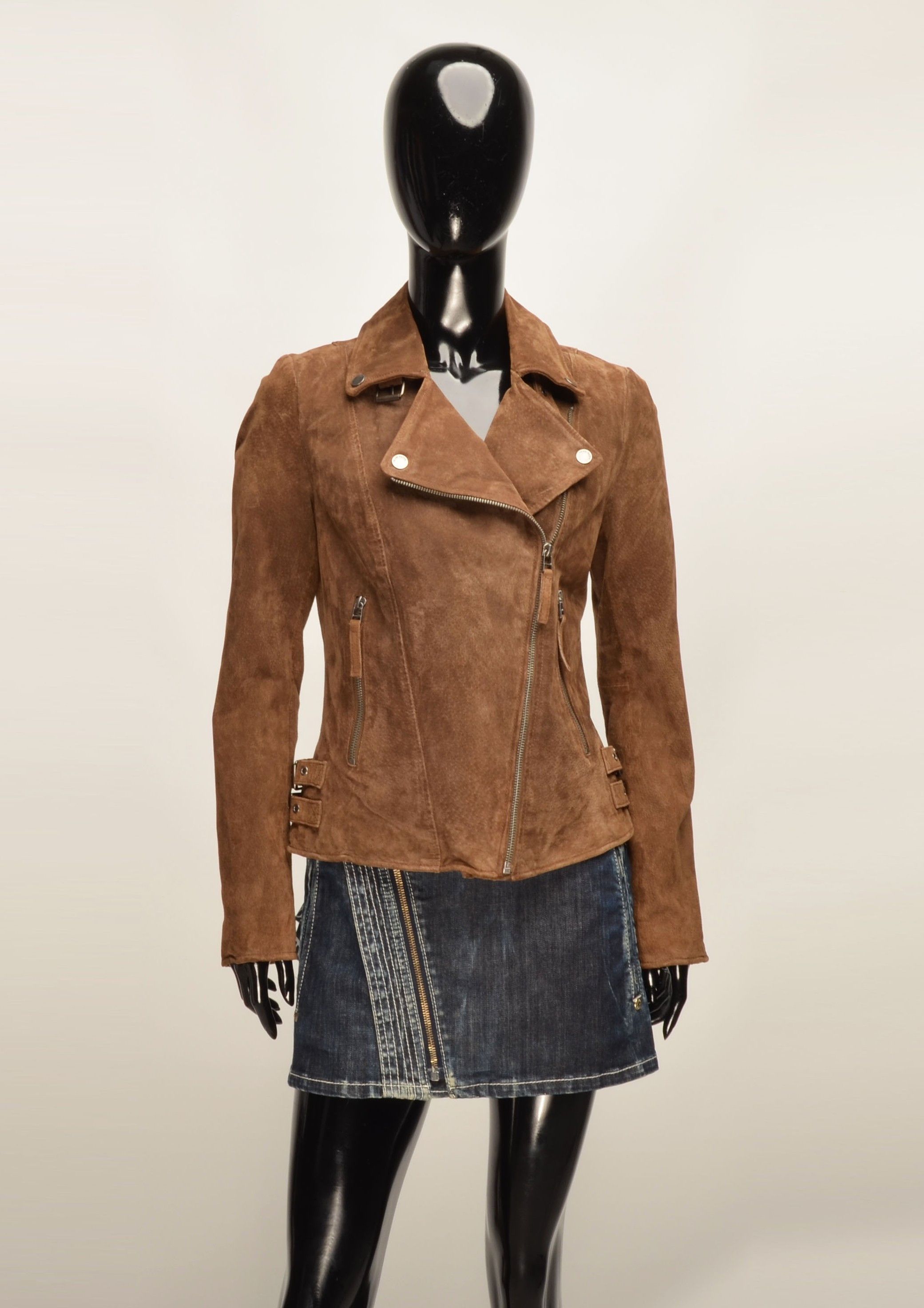 Other Freaky Nation Punk Grunge Brown Leather Biker Jacket Size S / US 4 / IT 40 - 11 Thumbnail