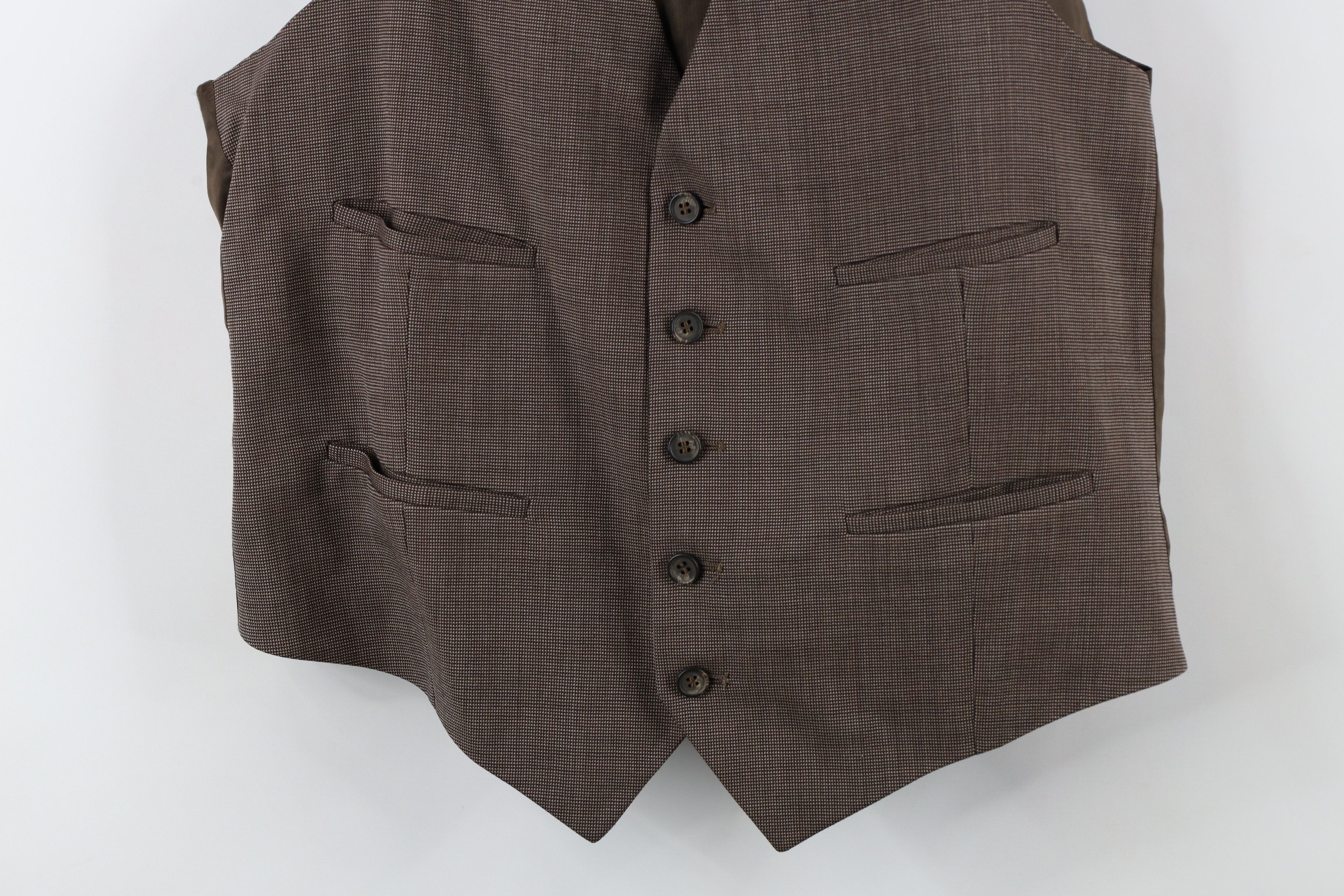 Vintage Vintage 50s 60s Rockabilly Back Button Suit Vest Brown USA Size US L / EU 52-54 / 3 - 3 Thumbnail