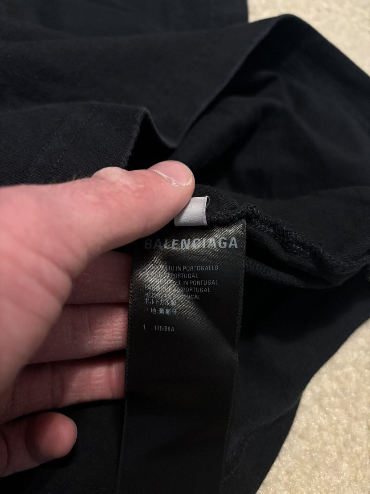 Balenciaga Balenciaga Year of the Tiger Distressed Graphic Tee Black Size US S / EU 44-46 / 1 - 5 Thumbnail