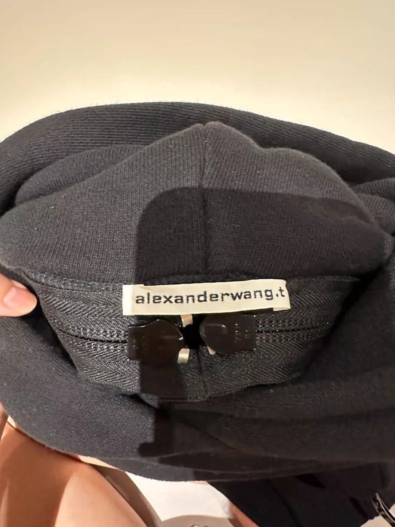 Alexander Wang Alexanderwang Zipper Shoulder Design Hoodie- Size XS / US 0-2 / IT 36-38 - 3 Thumbnail