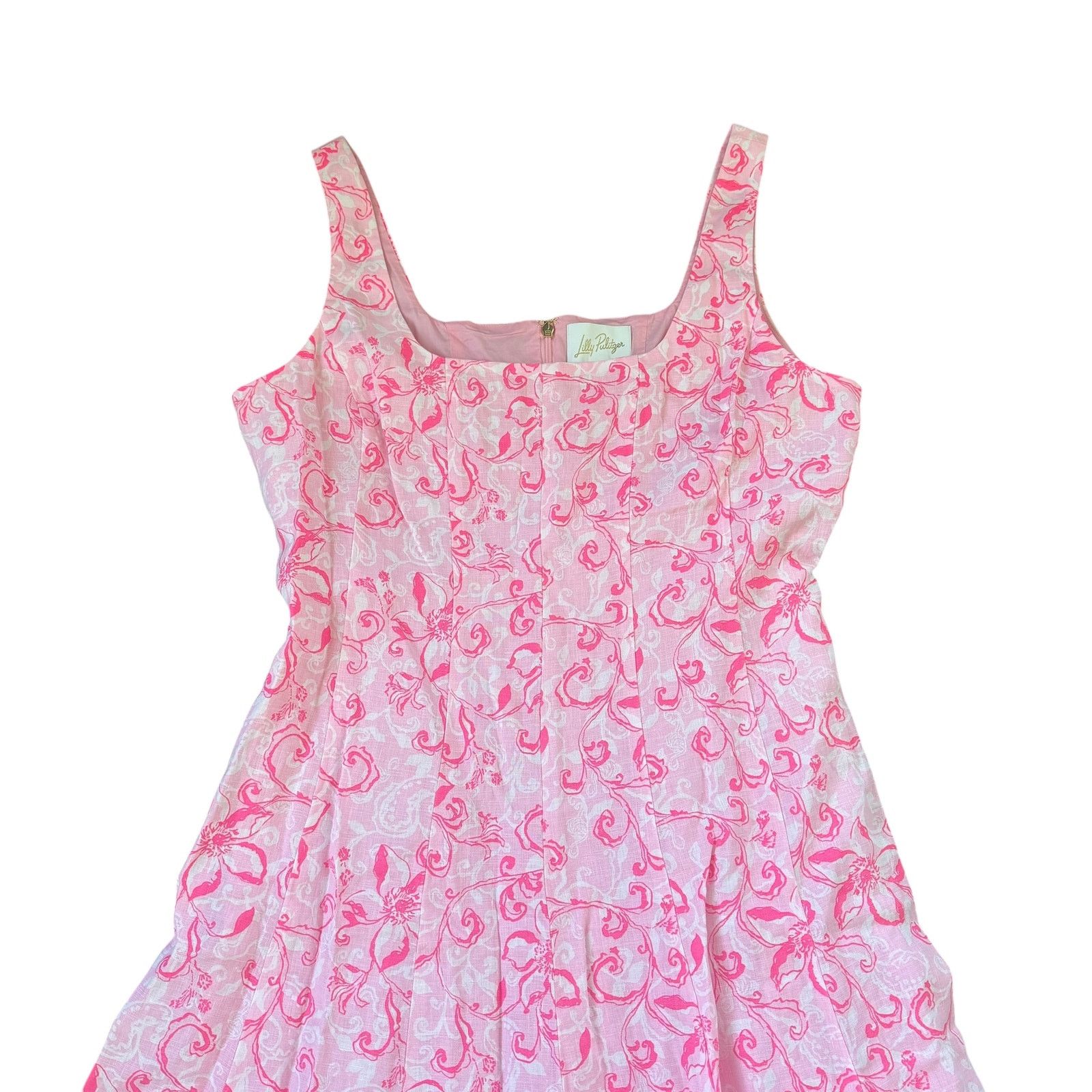 NEW Lilly Pulitzer Calina Linen Midi Dress Pink Flamingle