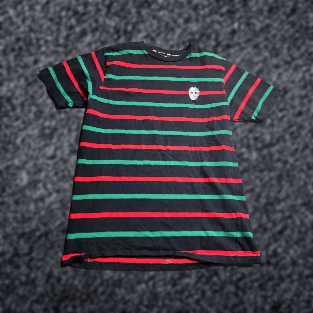 DGK DGK Shirt Mens M Black Striped Embroidered Logo T-Shirt Halloween Horror 80s 90s Grunge Movie Outdoor Size US M / EU 48-50 / 2 - 1 Thumbnail