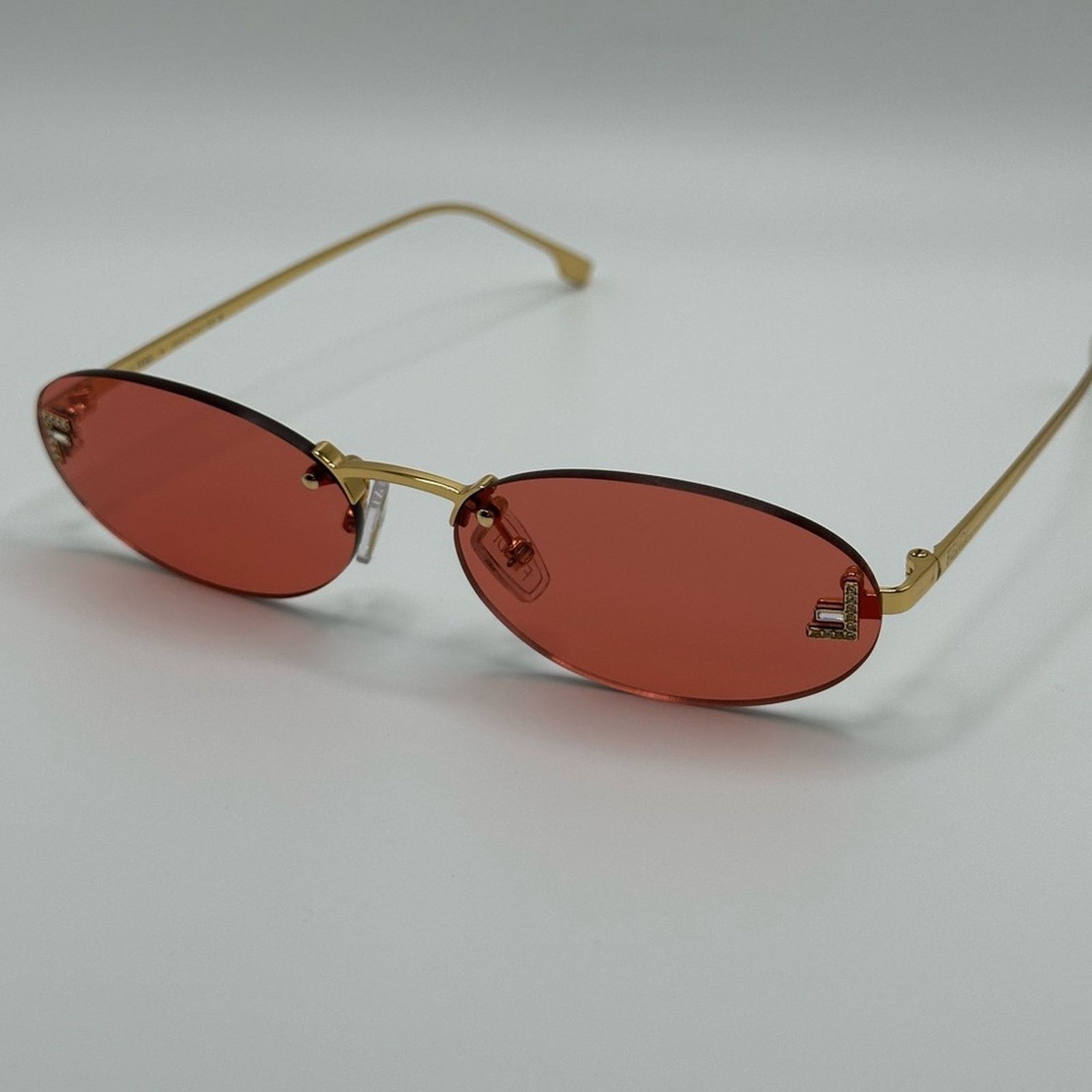 Fendi FENDI Sunglasses First Crystal FE4075US 30S Red Gold Women Size ONE SIZE - 3 Thumbnail