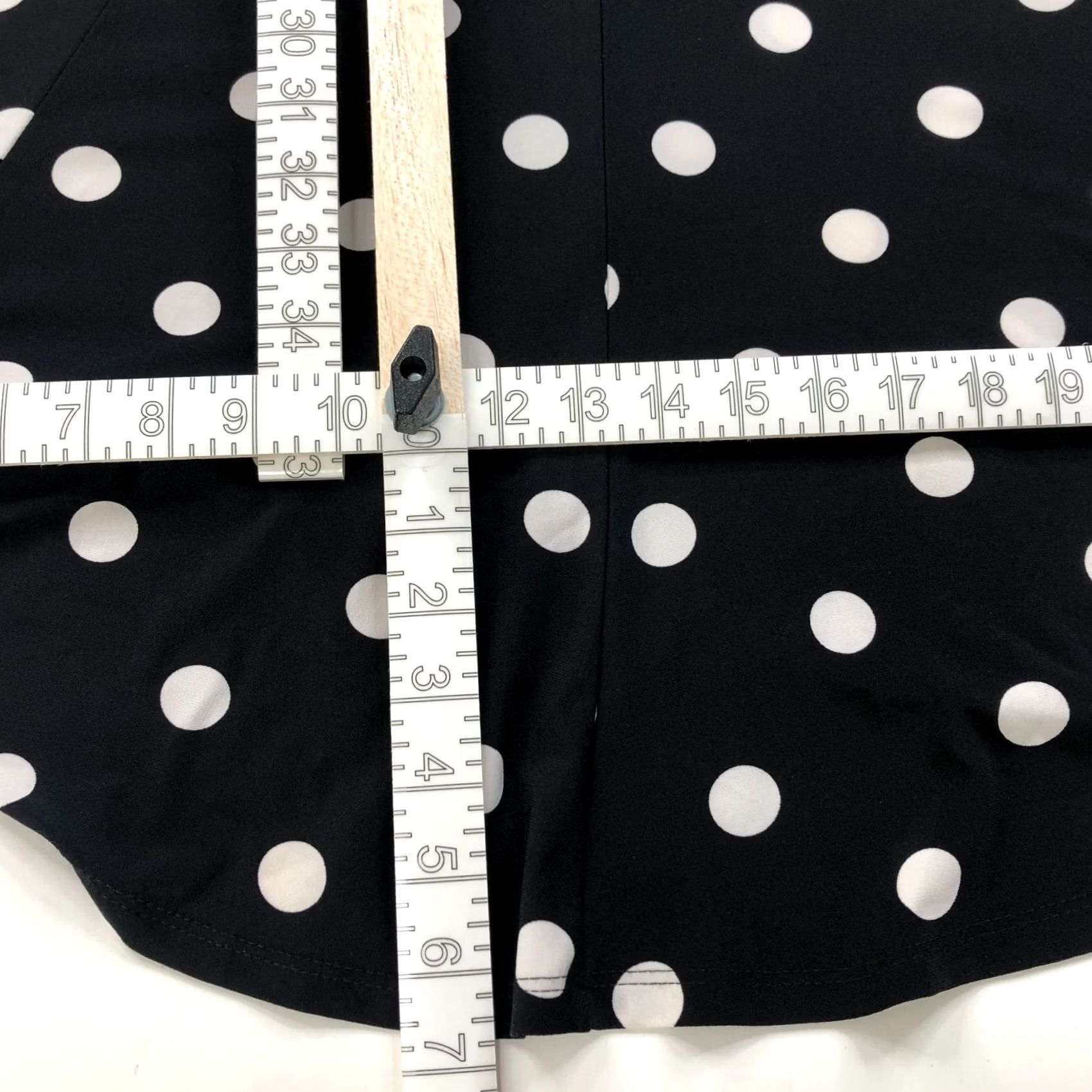 Ralph Lauren Lauren Ralph Lauren A-Line Dress Women 8 Black Polka Dot Sleeveless Knee Length Casual Pullover Knit Polyester Spandex Size M / US 6-8 / IT 42-44 - 6 Thumbnail