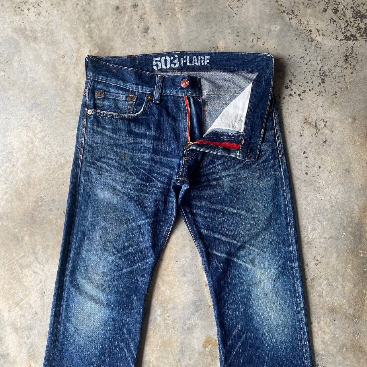 Edwin VINTAGE EDWIN LOT503 BLUETRIP FLARE DENIM FRAYED RELEASE HEM Size US 32 / EU 48 - 6 Thumbnail