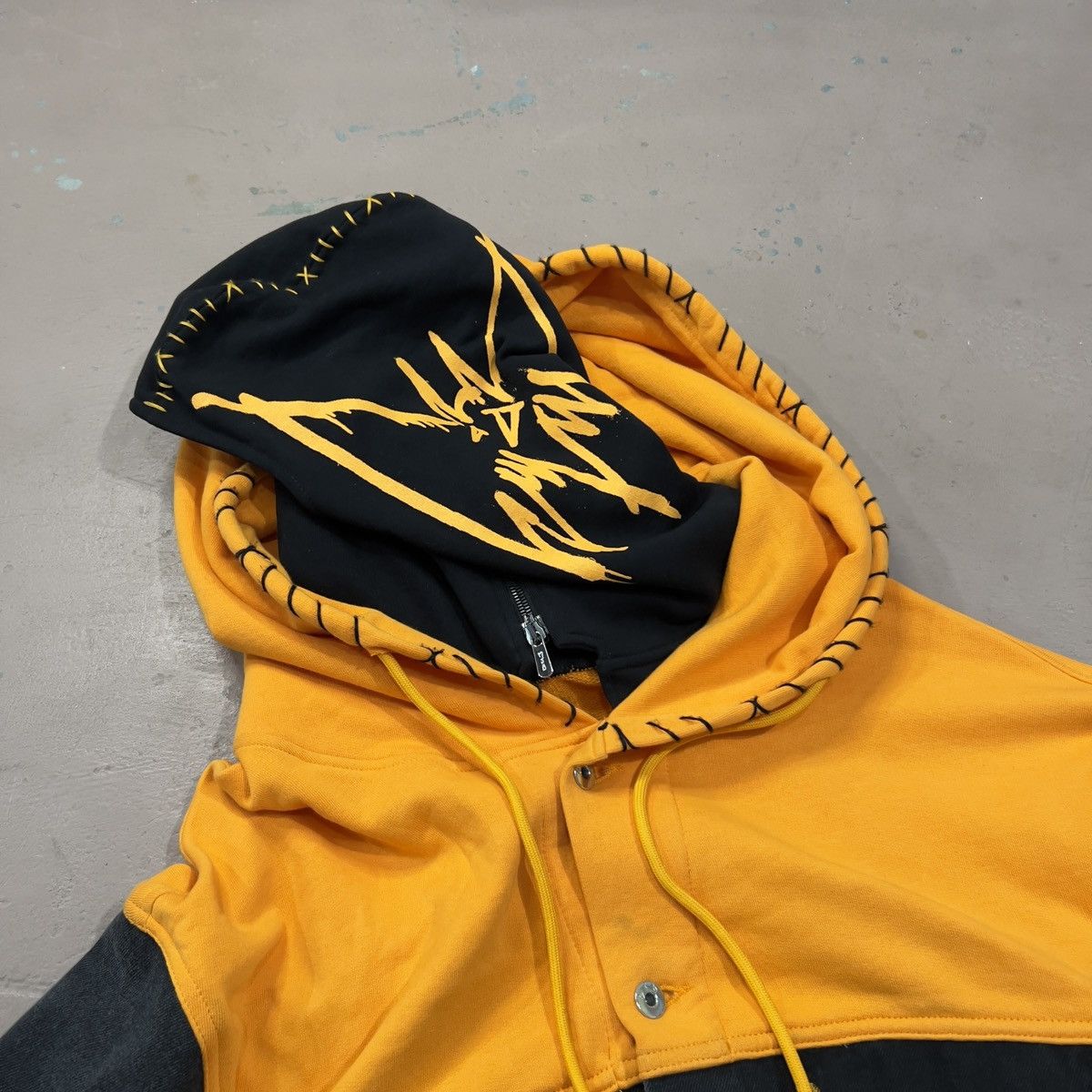 Marc Jacques Burton Marc Jaques Burton Orange Denim jacket with oversized hood Size US XL / EU 56 / 4 - 3 Thumbnail