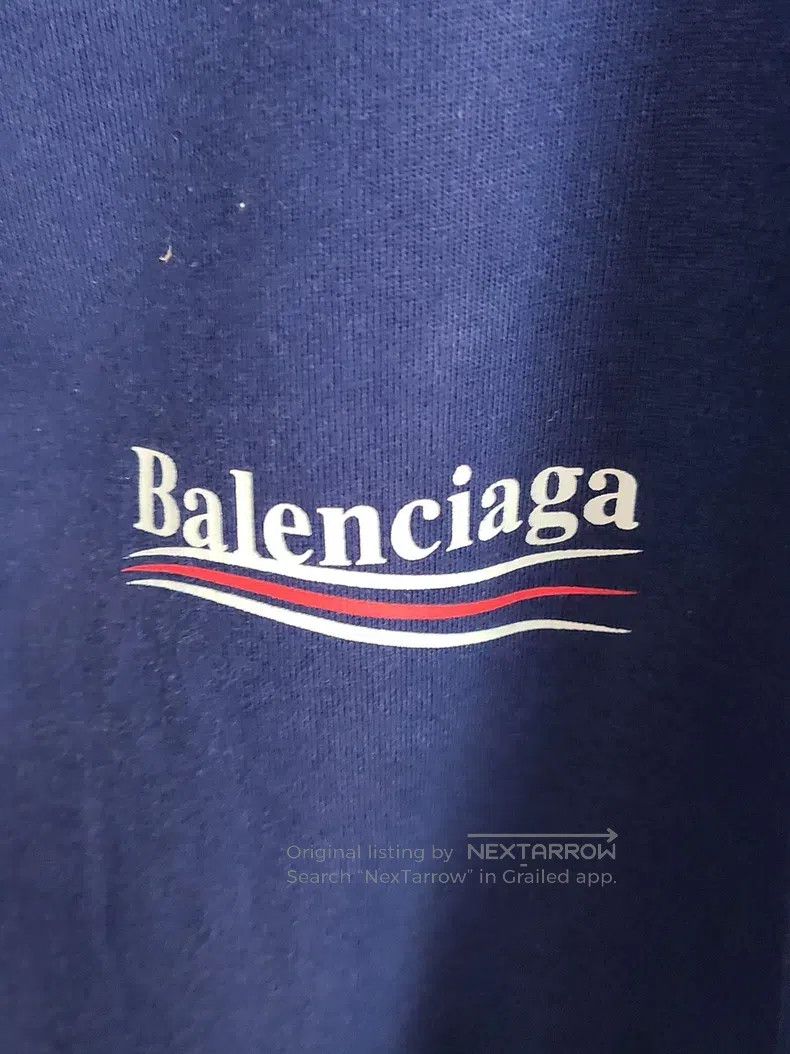 Balenciaga Balenciaga Men's T-shirt with Blue Cola Logo Size US L / EU 52-54 / 3 - 3 Thumbnail