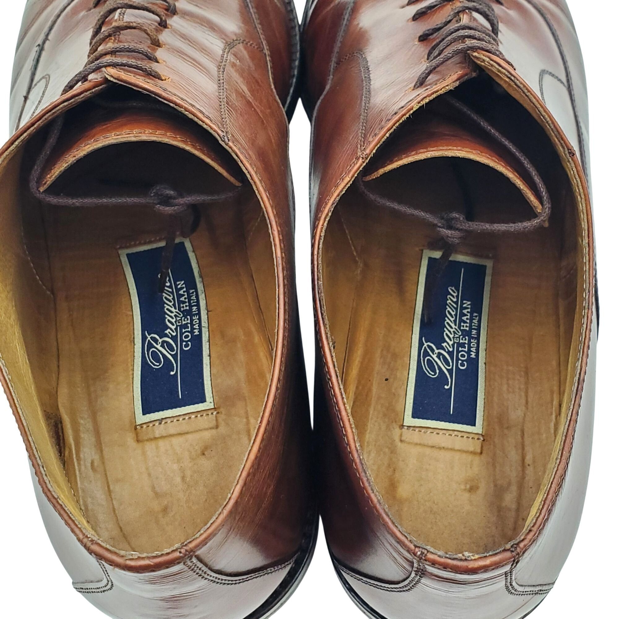 Cole Haan Italy Bragano Cole Haan Men's size 11.5 brown leather cap to Size US 11.5 / EU 44-45 - 7 Thumbnail
