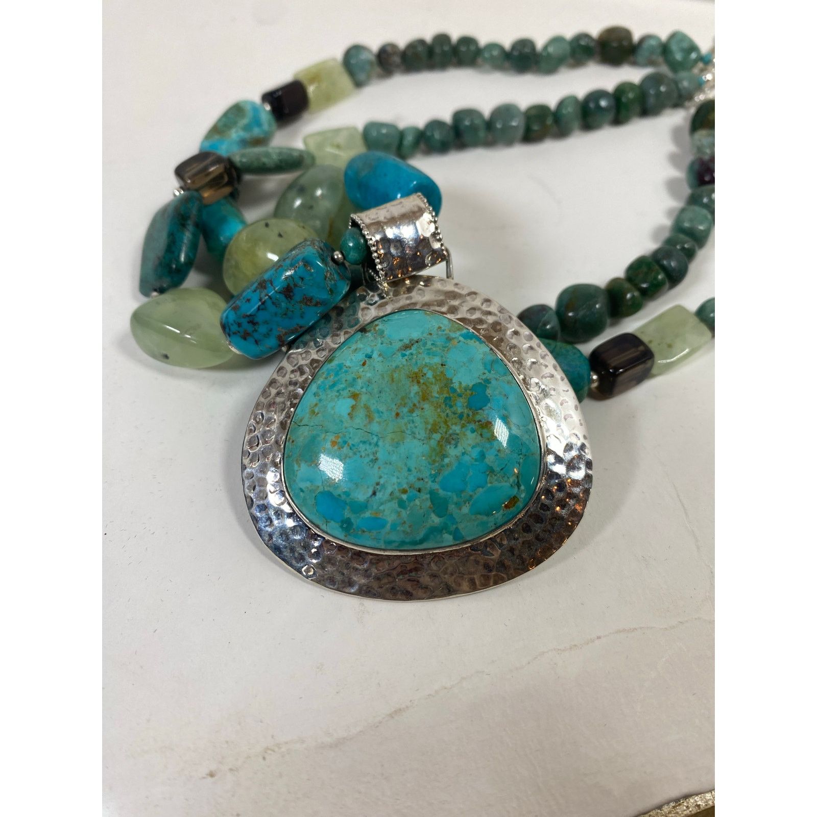 Other Barse Sterling Large Turquoise Pendant Beaded Necklace- 18" Size ONE SIZE - 5 Thumbnail