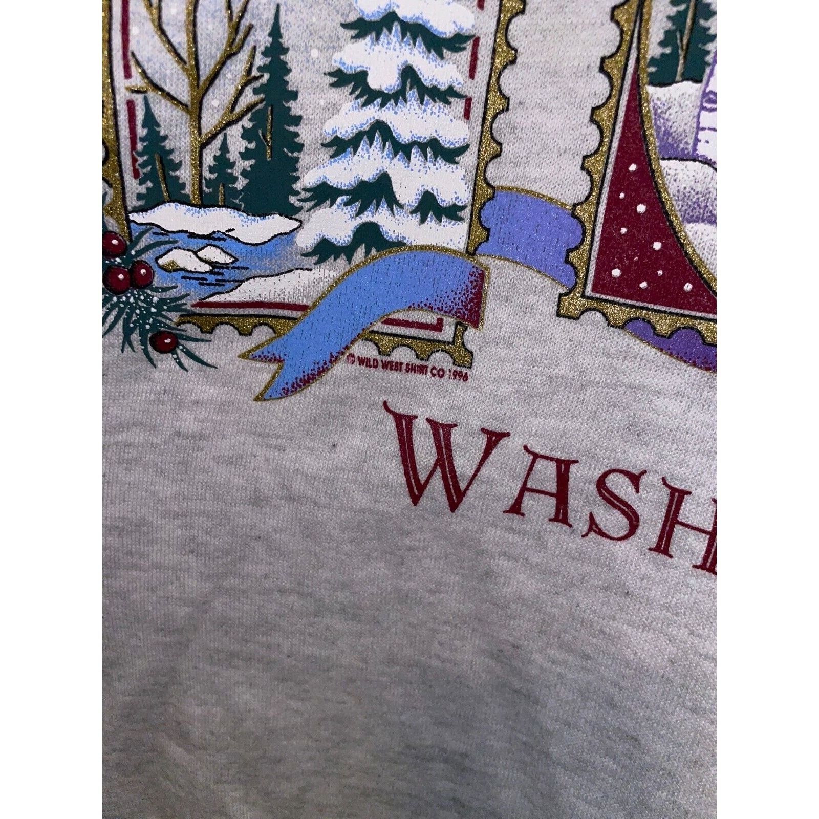 Jerzees Vintage Washington Sweatshirt Crewneck Snow VTG 90s XL Size US XL / EU 56 / 4 - 6 Thumbnail