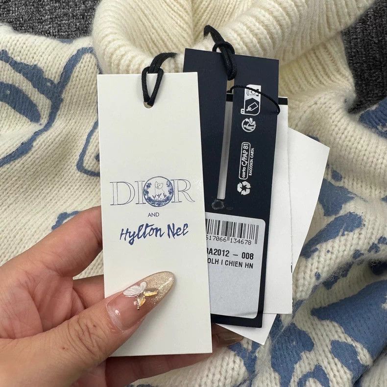 Dior Dior 25 Spring and Summer Men's and Women's Knitted Printe Size US XXL / EU 58 / 5 - 7 Thumbnail