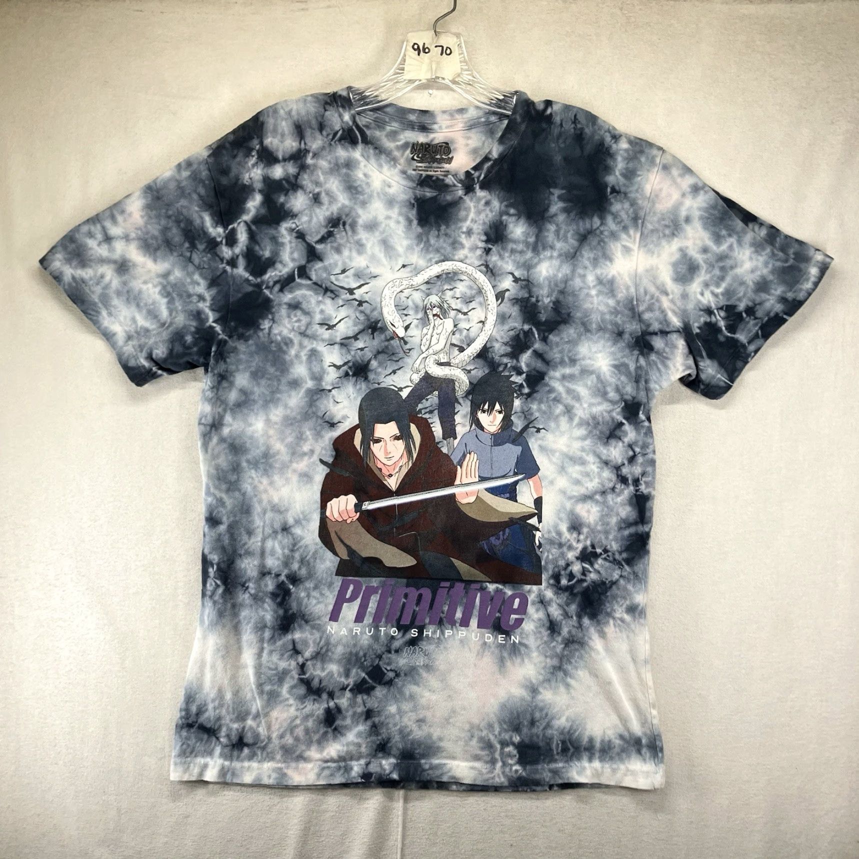 Primitive Primitive Naruto T Shirt Mens M Tie Dye Sasuke Itachi Graphic Print Crew Neck Multicolor Logo 2000s Anime Shirt Size US M / EU 48-50 / 2 - 2 Thumbnail