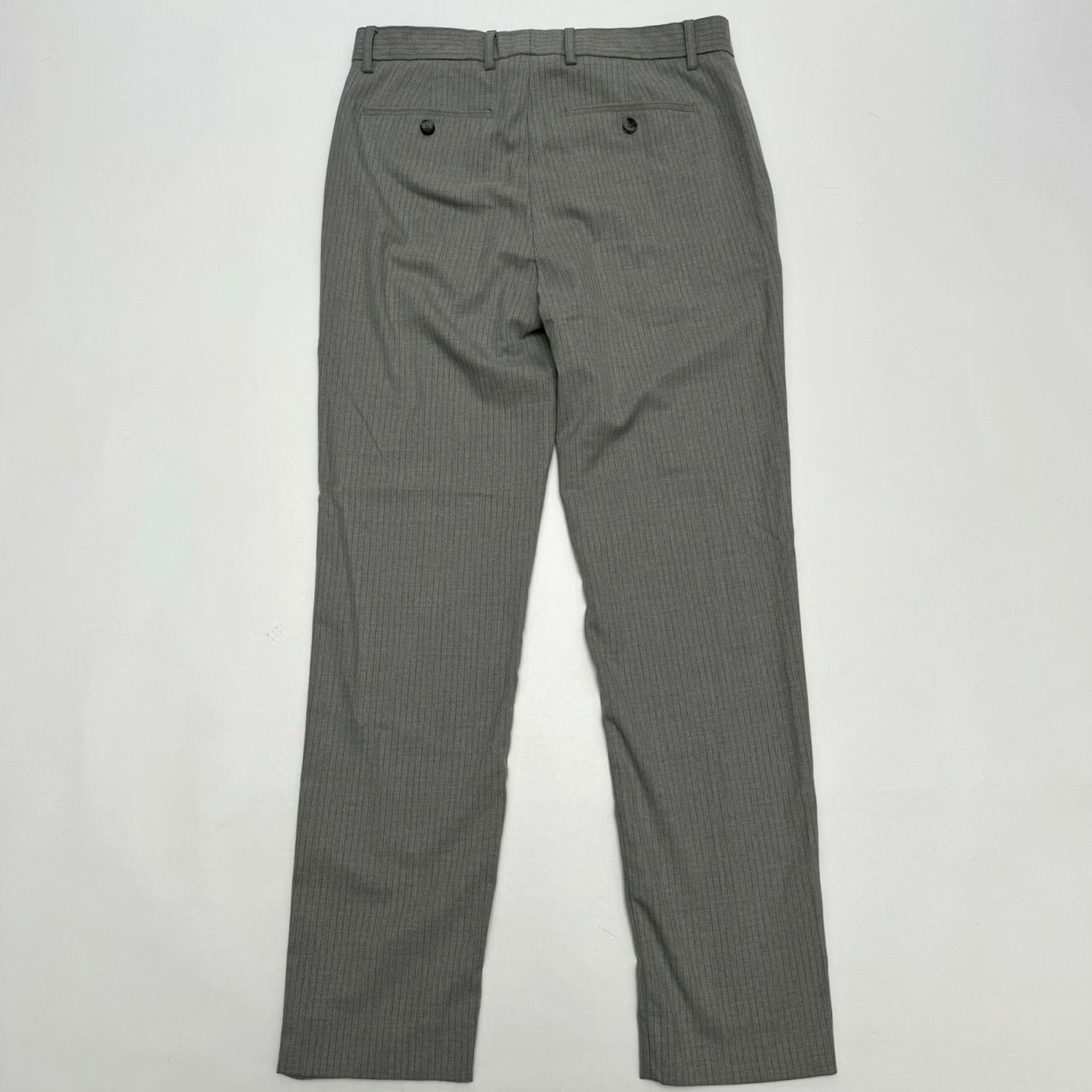 Banana Republic Banana Republic Men Slim Chino Pants 31x32 Gray Striped Straight Leg Casual Dress Pant Chinos Size US 31 - 7 Thumbnail