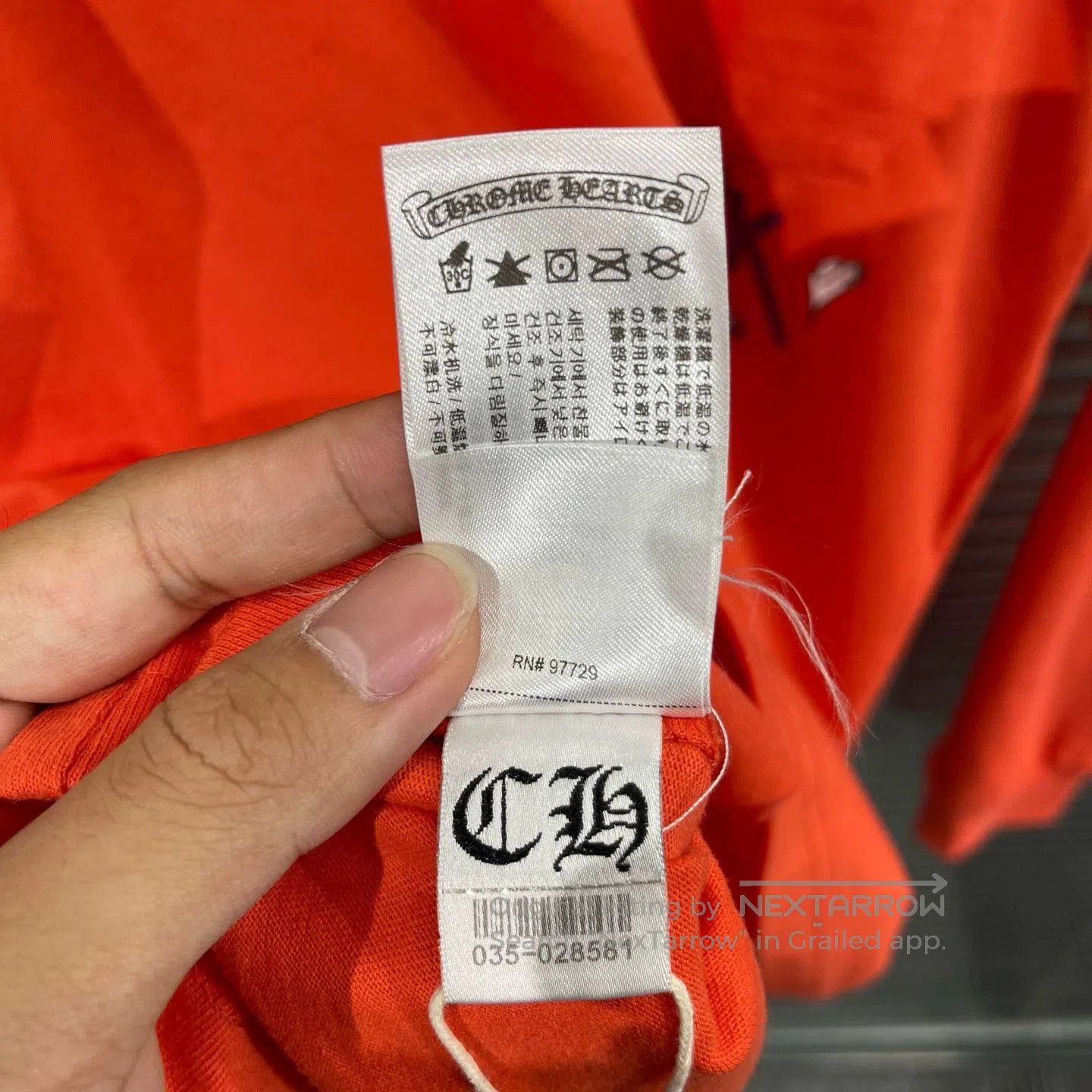 Chrome Hearts Orange Long Sleeve Graphic Shirt. Size US L / EU 52-54 / 3 - 6 Thumbnail