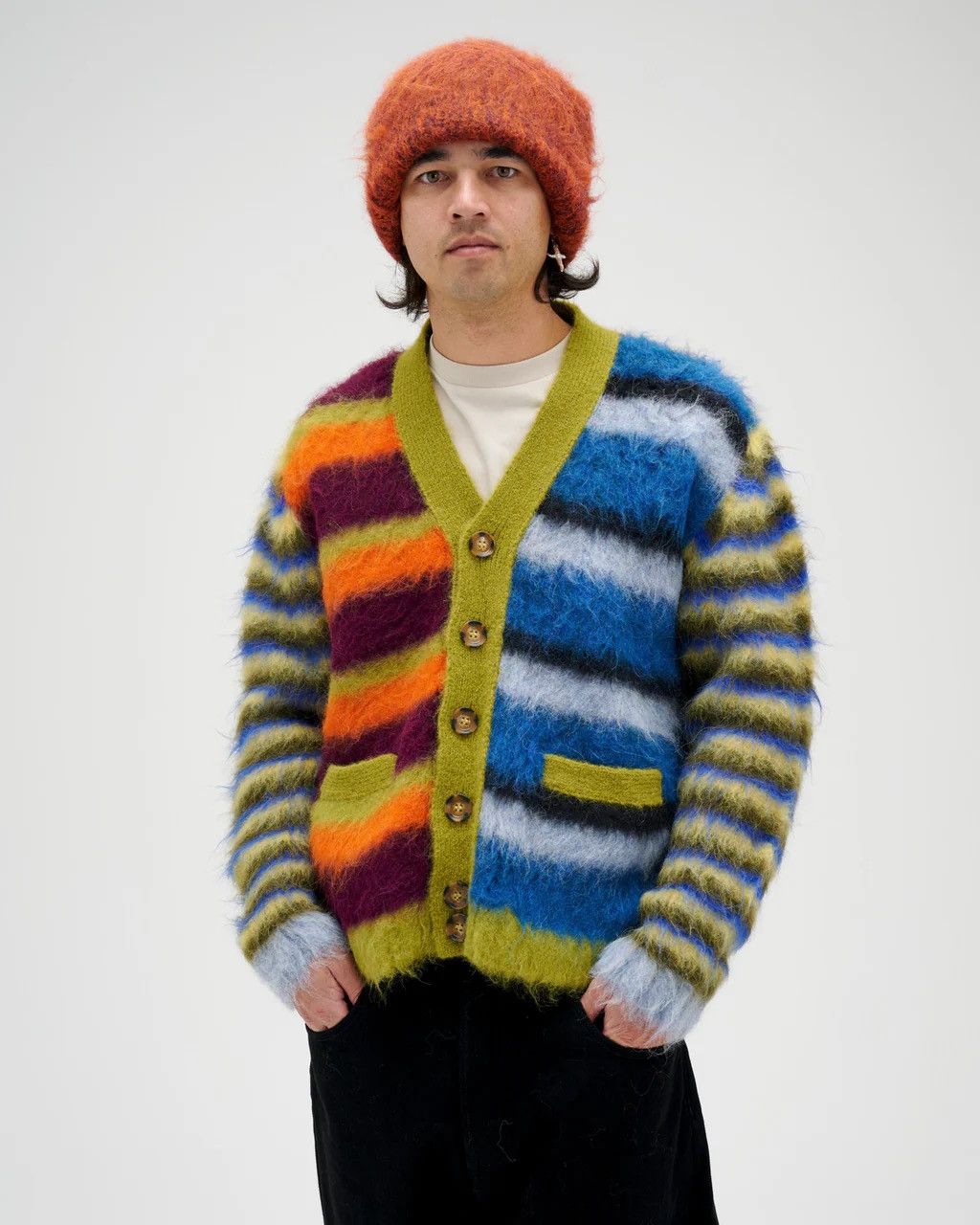 Brain Dead Braindead mohair striped cardigan Size US M / EU 48-50 / 2 - 6 Thumbnail